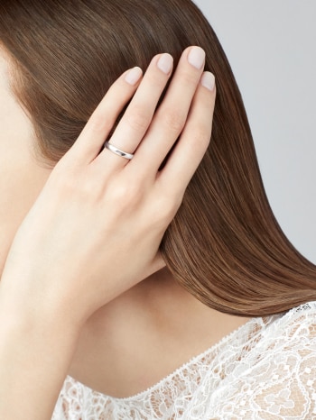 Tendrement wedding band, 3 mm, THREE_FOURTH, Jewelry Ring