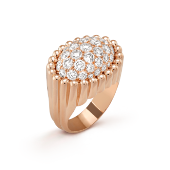 Perlée diamonds pavé ring