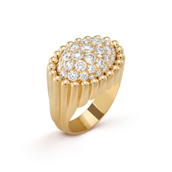 Perlée diamonds pavé ring