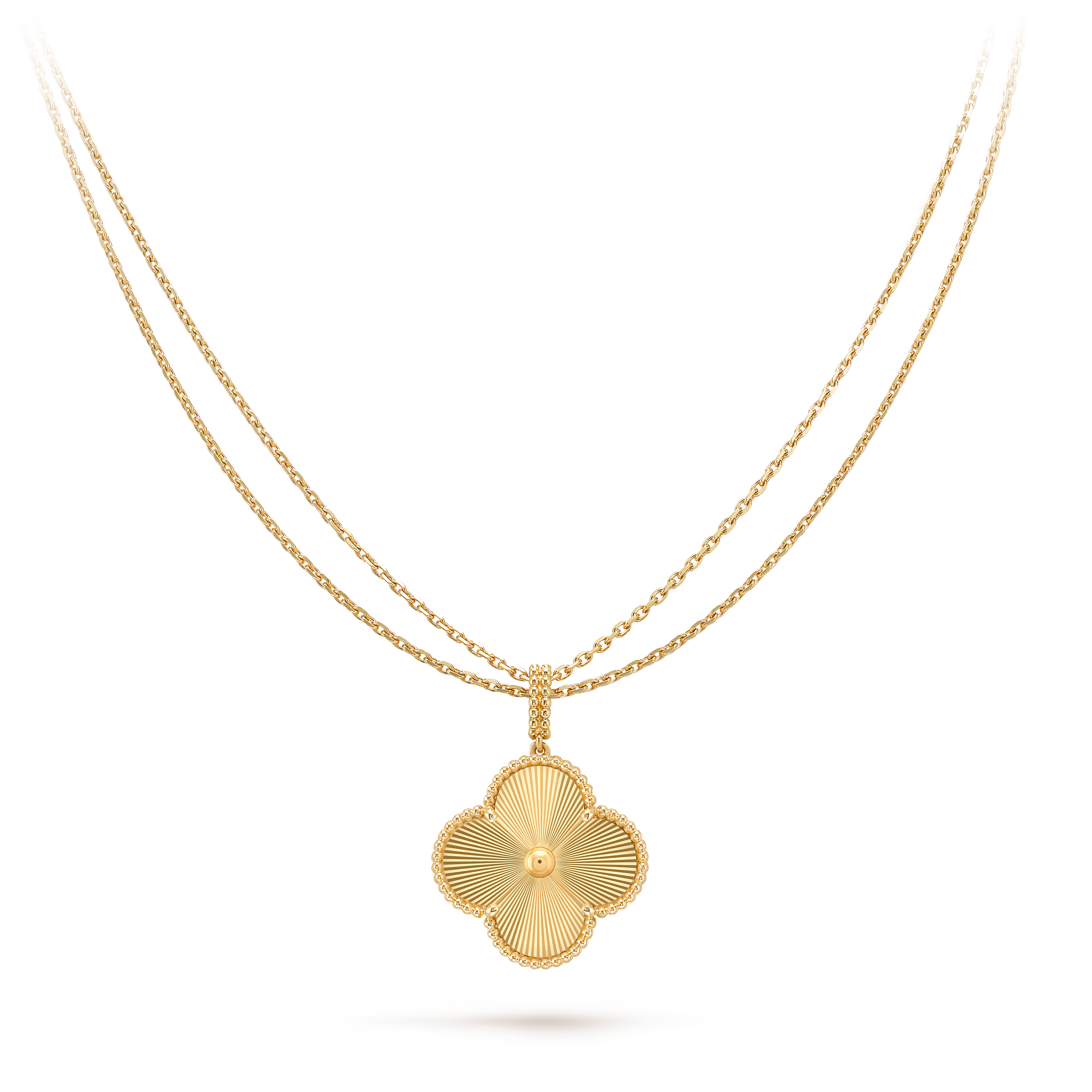 Magic Alhambra long necklace, 1 motif 18K yellow gold - Van Cleef