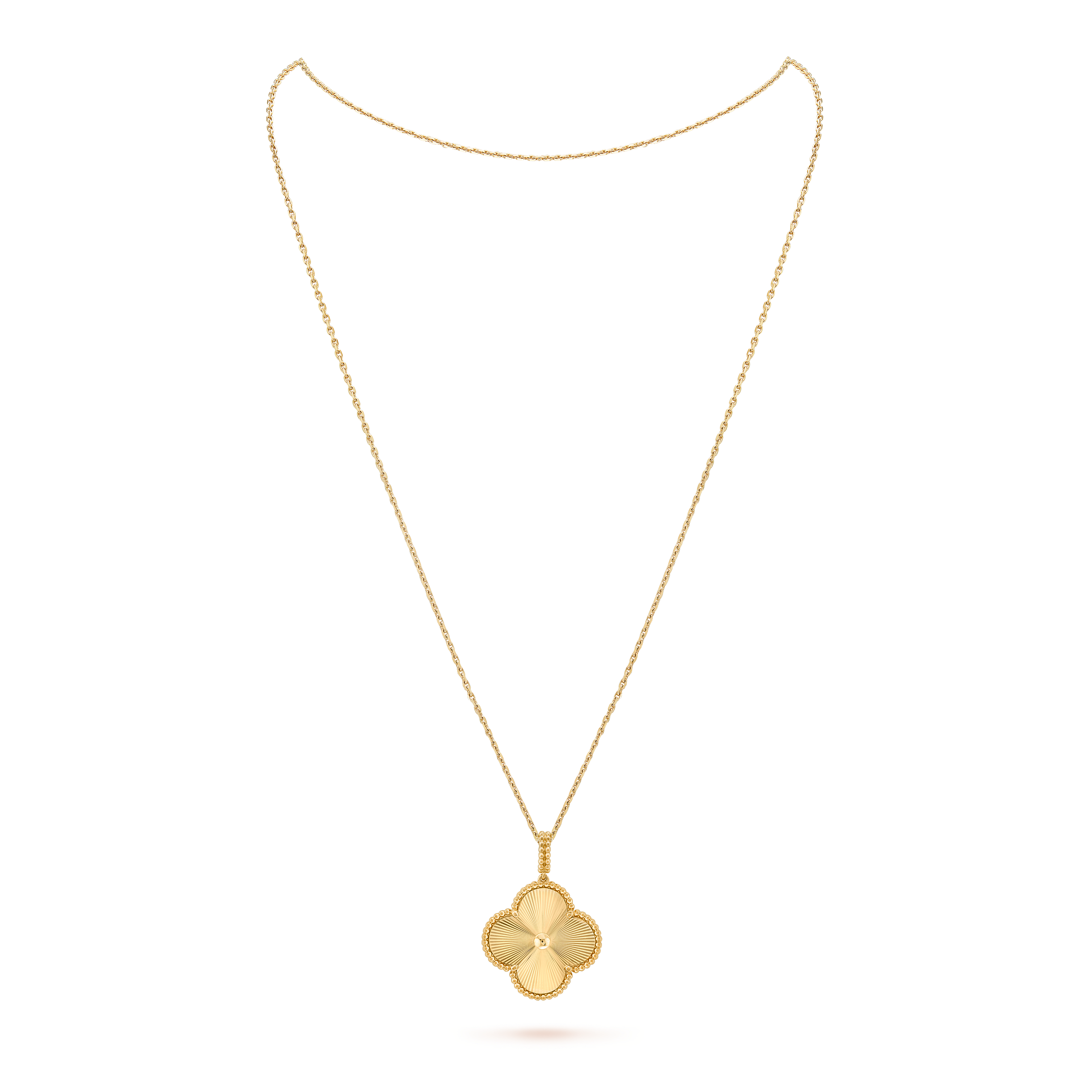 Magic Alhambra long necklace, 1 motif 18K yellow gold - Van Cleef