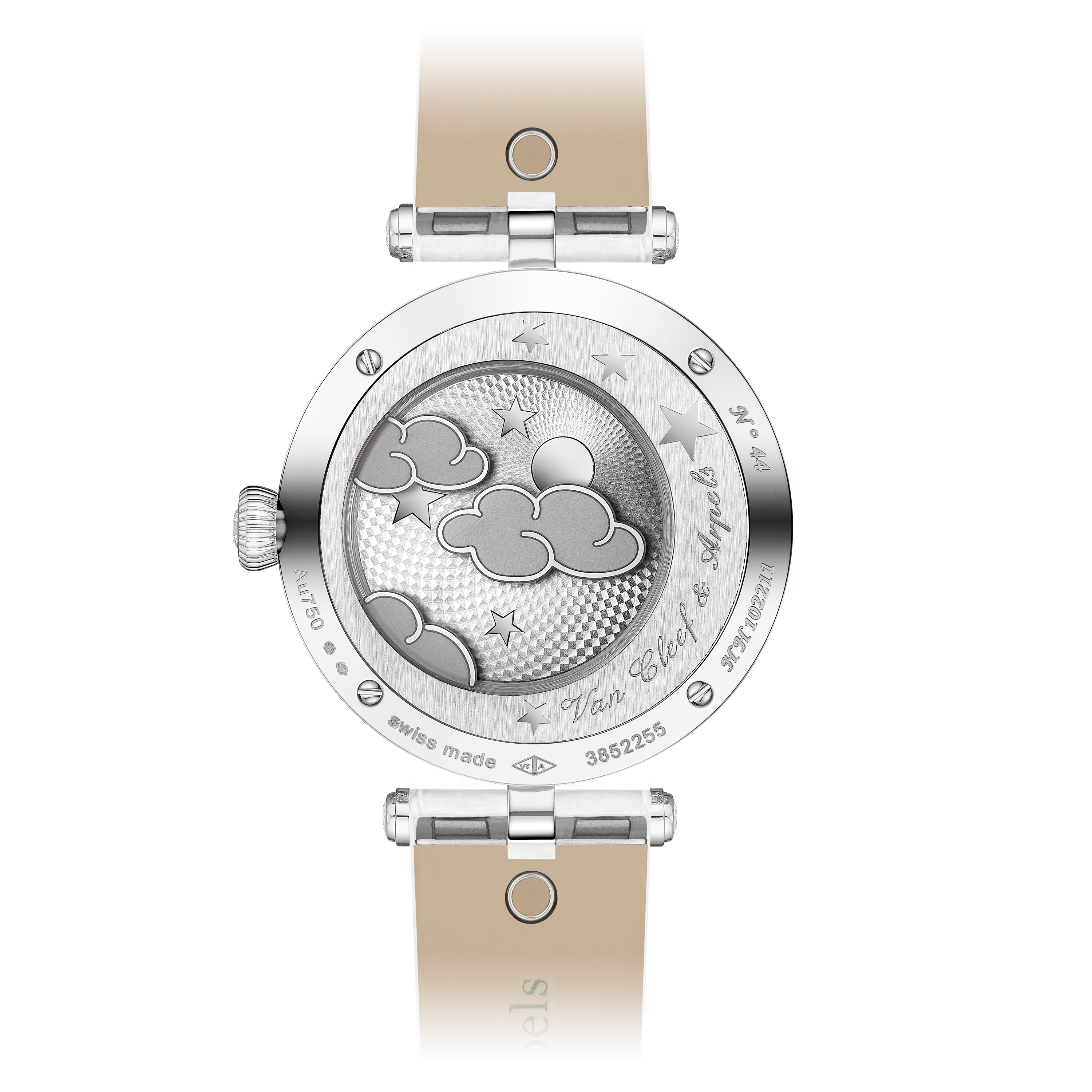 Lady Féerie watch White gold, Diamond, Mother-of-pearl, Arpels