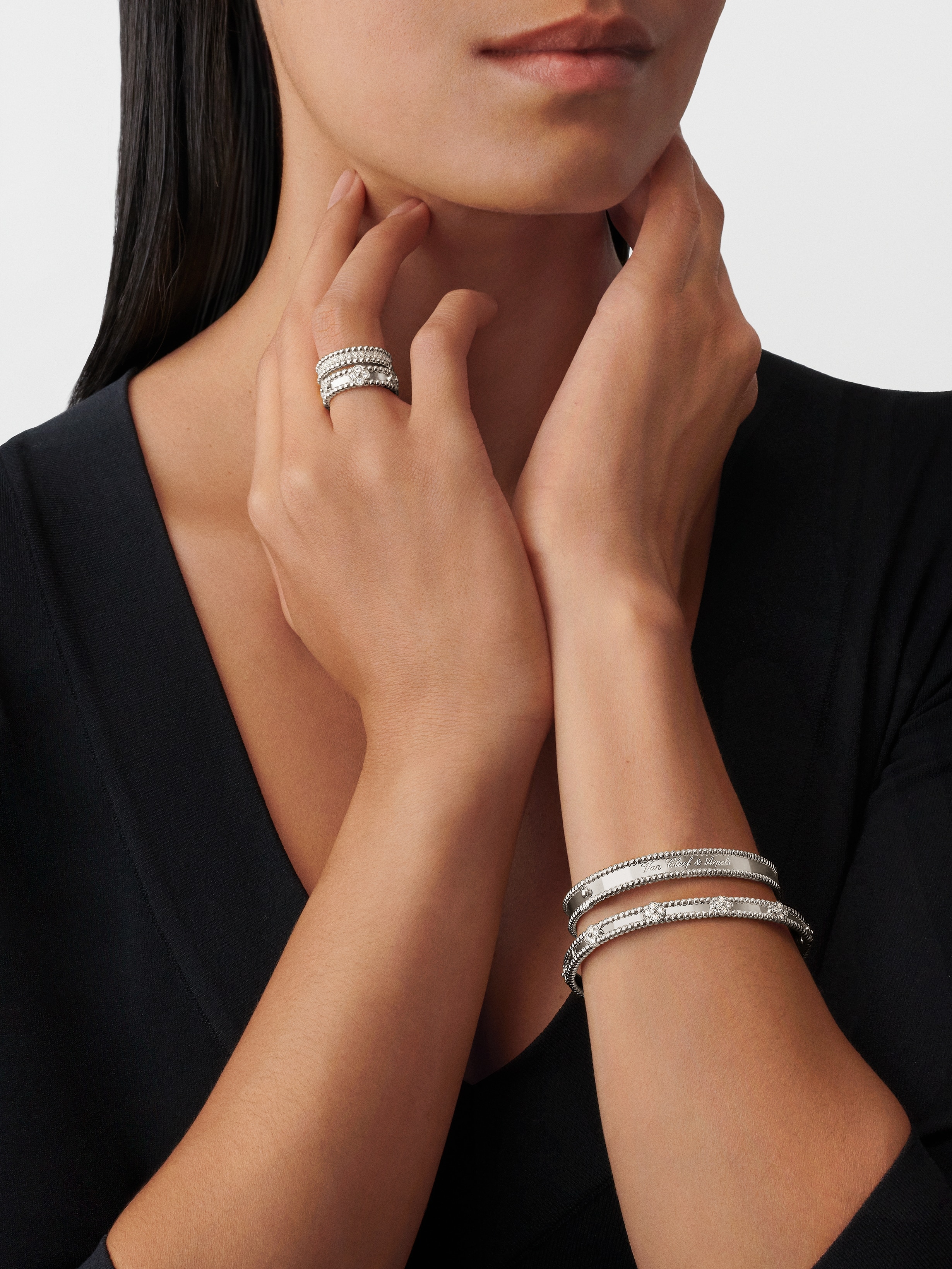 ペルレ ダイヤモンド リング 1連モデル 18K ホワイトゴールド