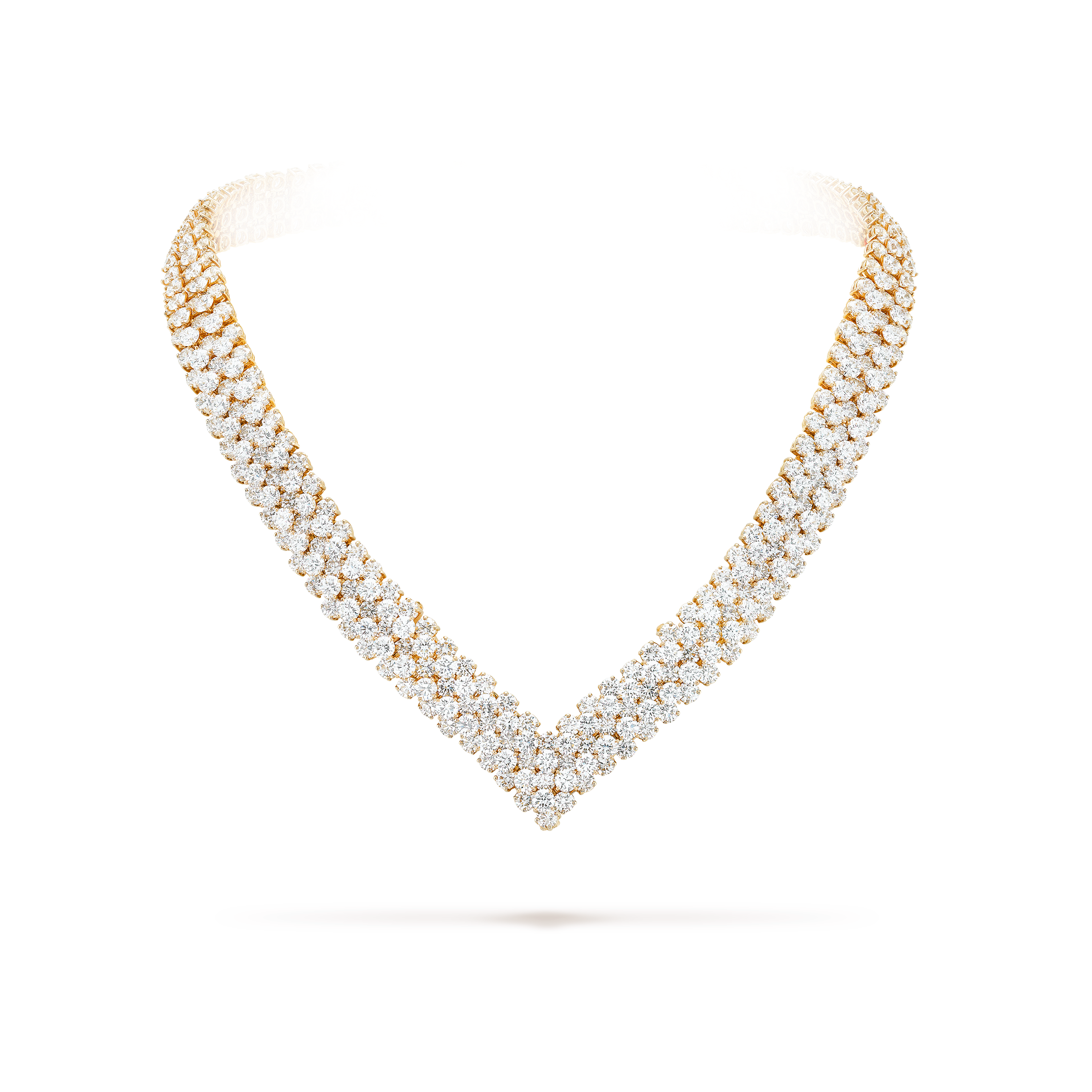 À Cheval transformable necklace 18K yellow gold, Diamond - Van