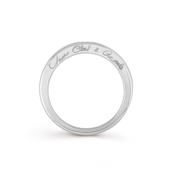 New York wedding band, Diamond:1 stone, 0.04 carat, THREE_FOURTH, Jewelry Ring