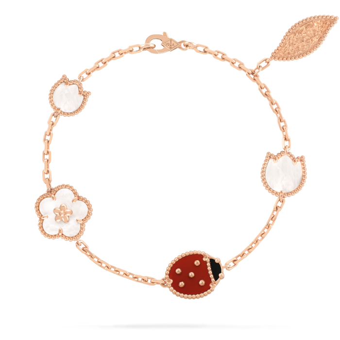Van Cleef & Arpels ラッキー スプリング ブレスレット、5 モチーフ