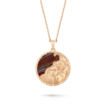 ゾディアック ロングネックレス アクアリィ (水瓶座) 18K ローズ