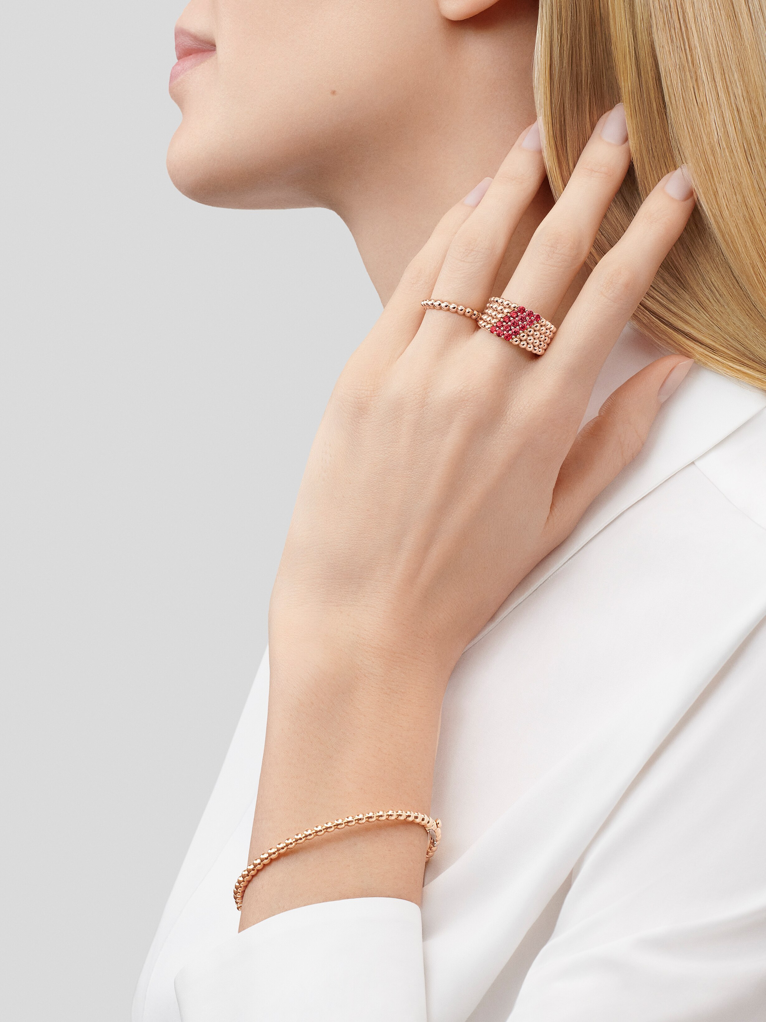 ヴァンクリーフ＆アーペル ブレスレット 【ローズゴールド】 スウィート アルハンブラ ブレスレット 18K ローズ ゴールド