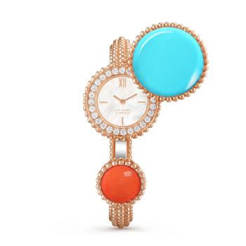 VCARPBKP00 - Perlée Toi & Moi secret watch, medium model