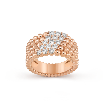 VCARP7UU00 - Bague Perlée diamants, 5 rangs