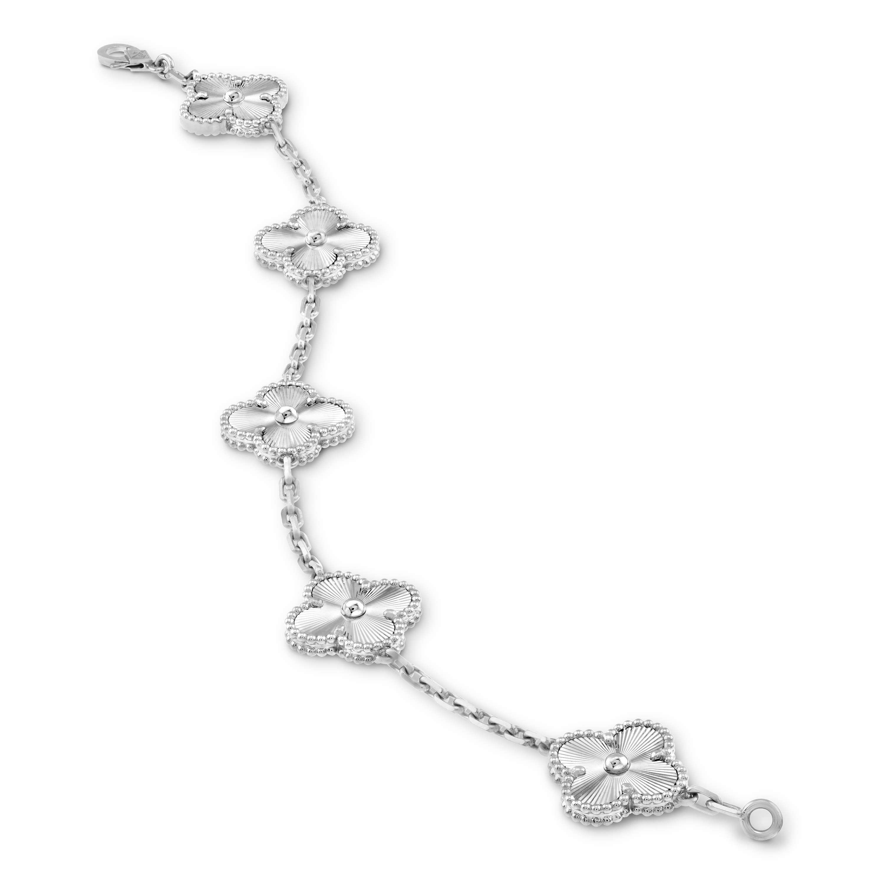 Van Cleef & Arpels Vintage Alhambra Diamond White Gold Bracelet