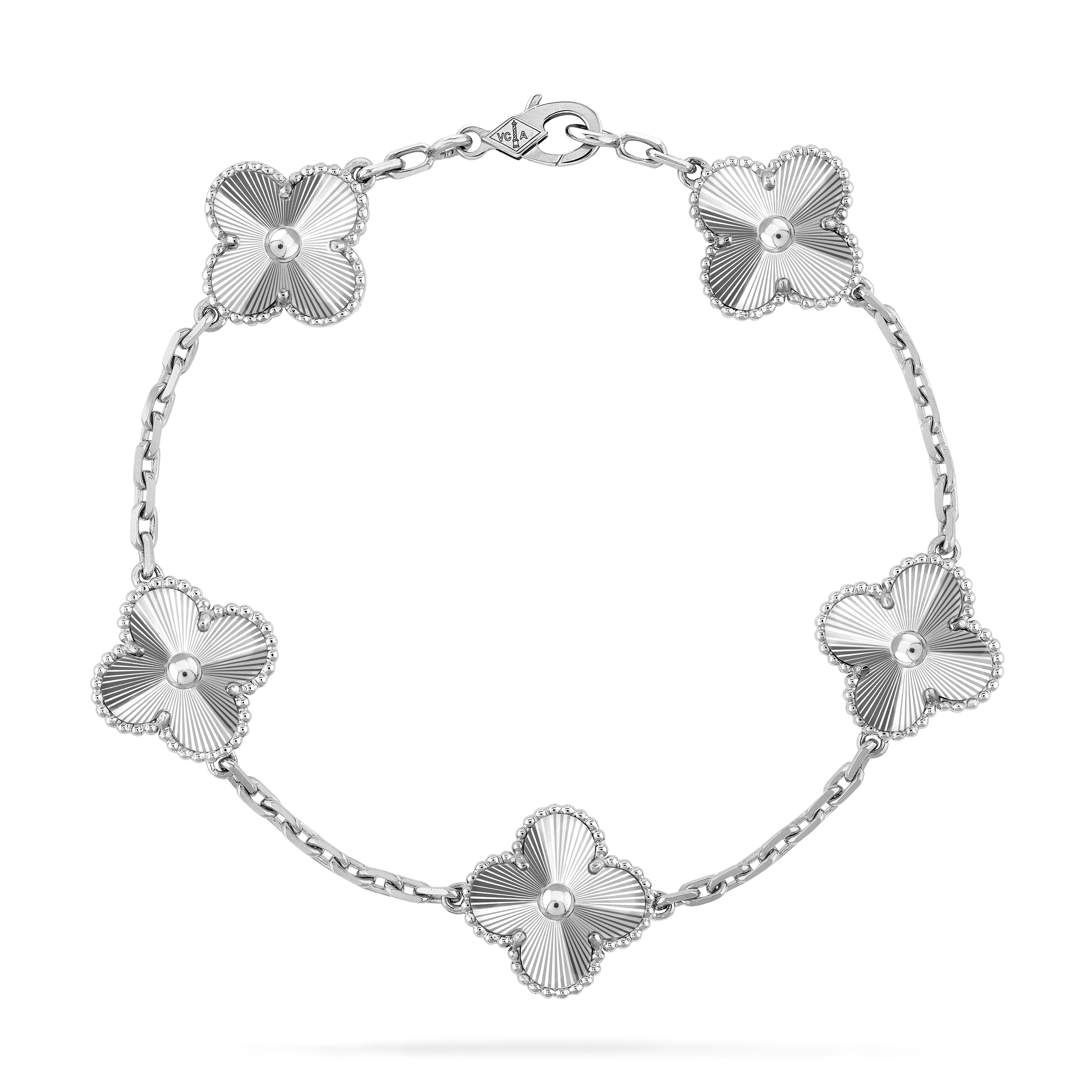 Guilloche 5 Motifs Clover Alhambra Bracelet