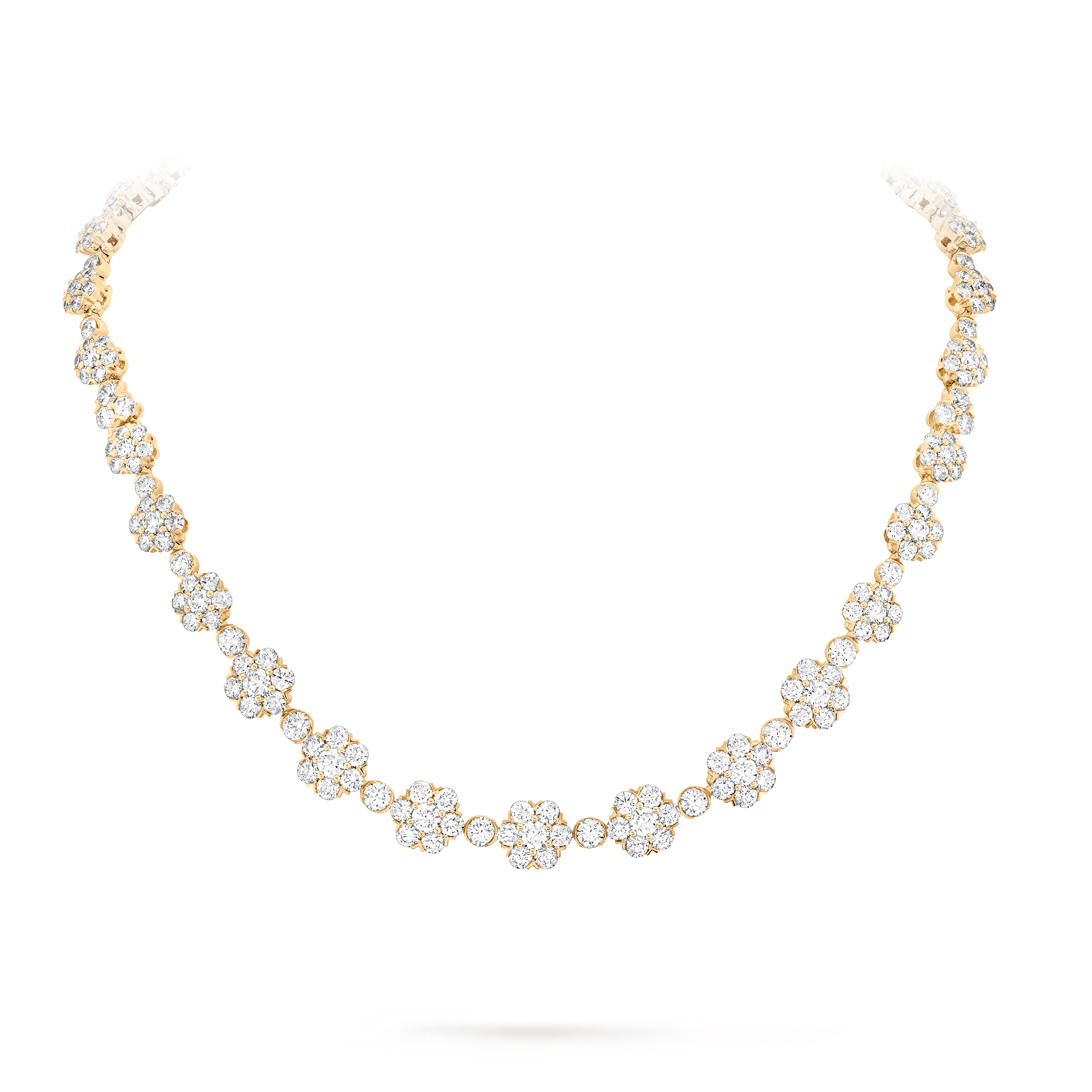 عقد سنوفلايك القابل للتحوّل, ذهب أصفر 18 قيراط, ماس:  680 أحجار,  61.72 الوزن, Detail, High Jewelry Necklace - Van Cleef & Arpels