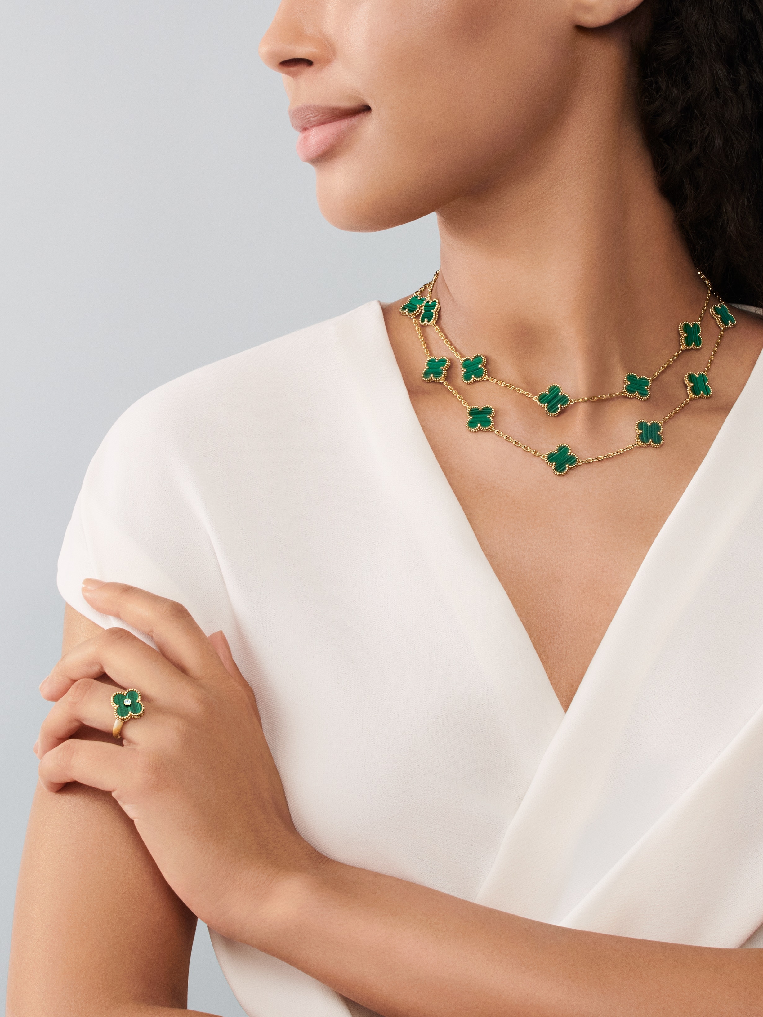 Van Cleef & Arpels マラカイト　ヴィンテージアルハンブラ ヴィンテージ アルハンブラ ペンダント 18K イエローゴールド
