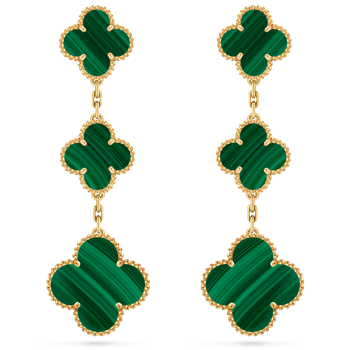 ヴァンクリーフアンドアーペル ヴィンテージアルハンブラ カーネリアン イヤリング Van Cleef ＆ Arpels】ヴァンクリーフ&アーペル『K18YG