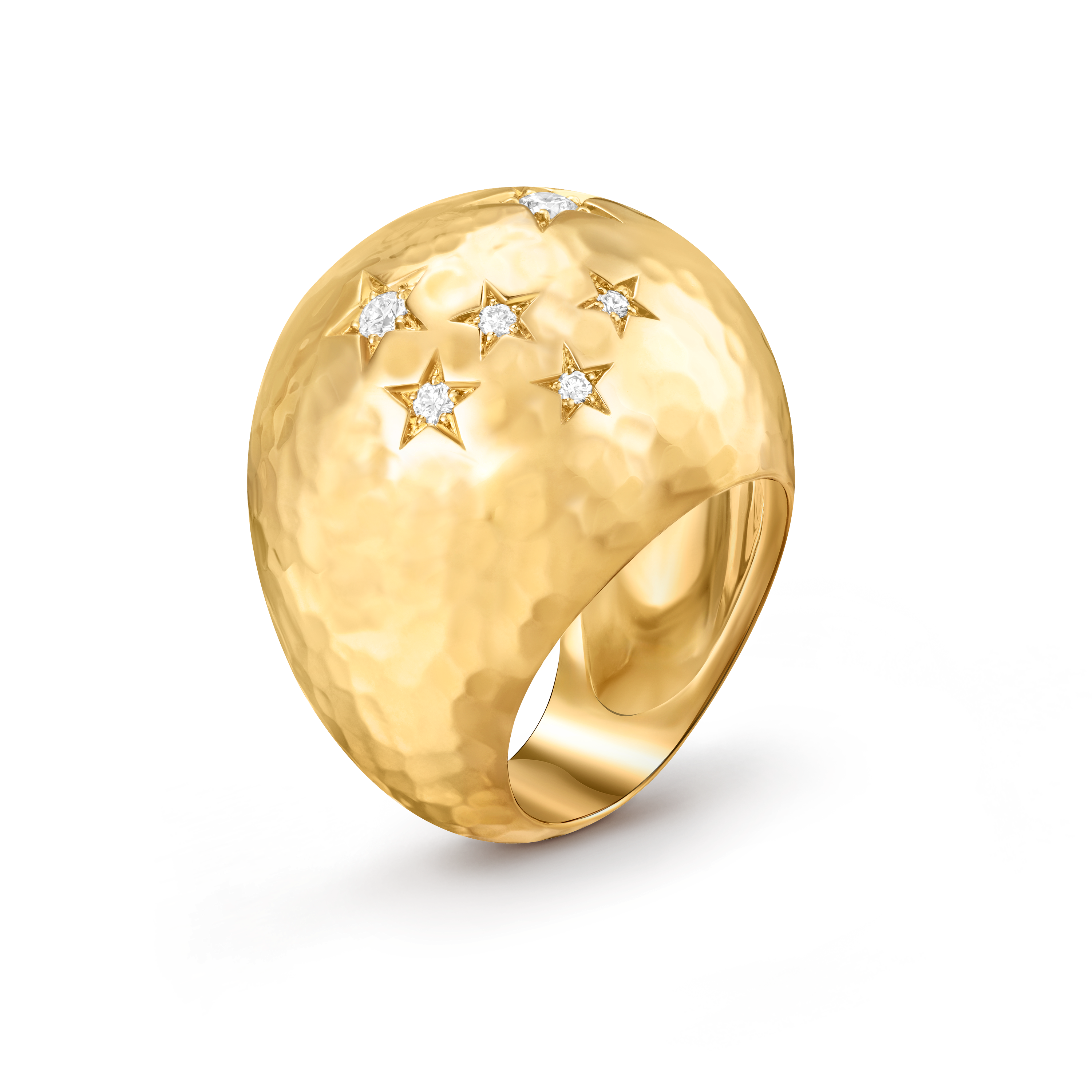スー レ ゼトワール リング, 18K イエローゴールド, ダイヤモンド:  8 石,  0.31 カラット, Three Fourth, Jewelry Ring - ヴァン クリーフ&アーペル - Van Cleef & Arpels
