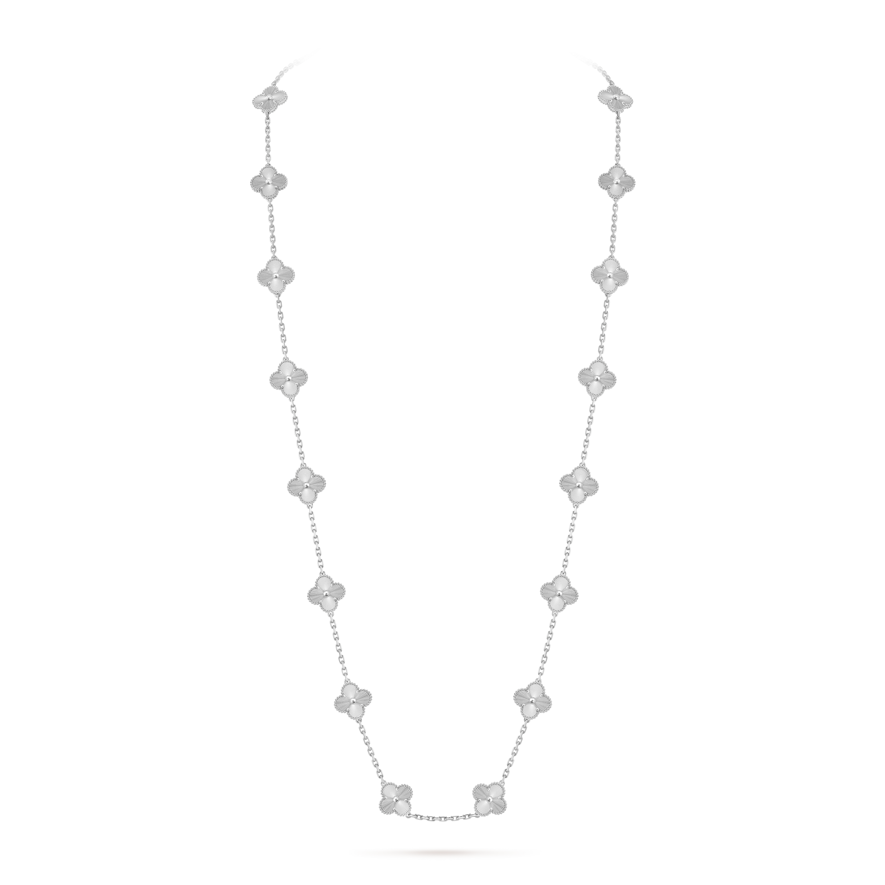 ヴィンテージ アルハンブラ ロングネックレス、20 モチーフ 18K