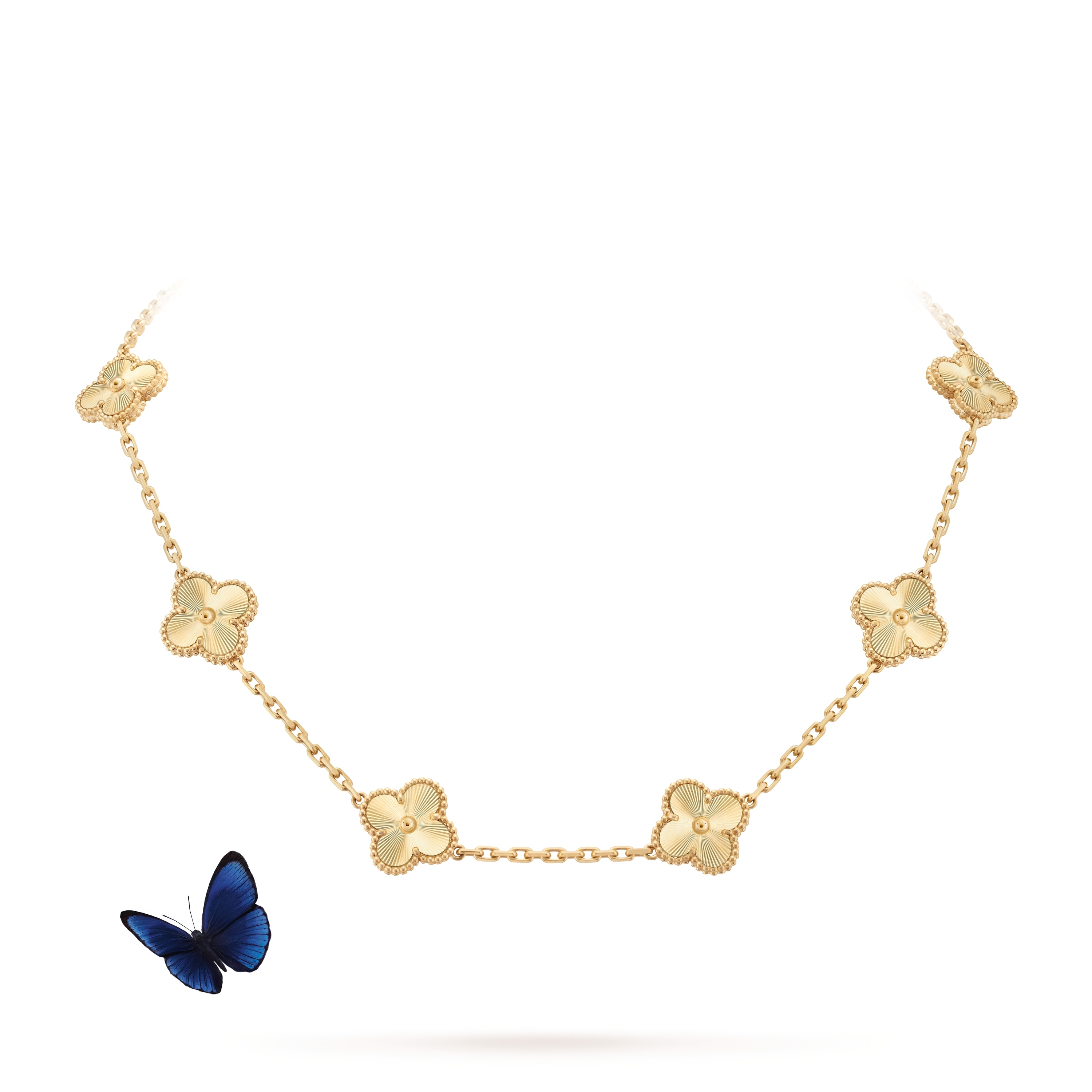 ヴィンテージ アルハンブラ ネックレス、10モチーフ 18K