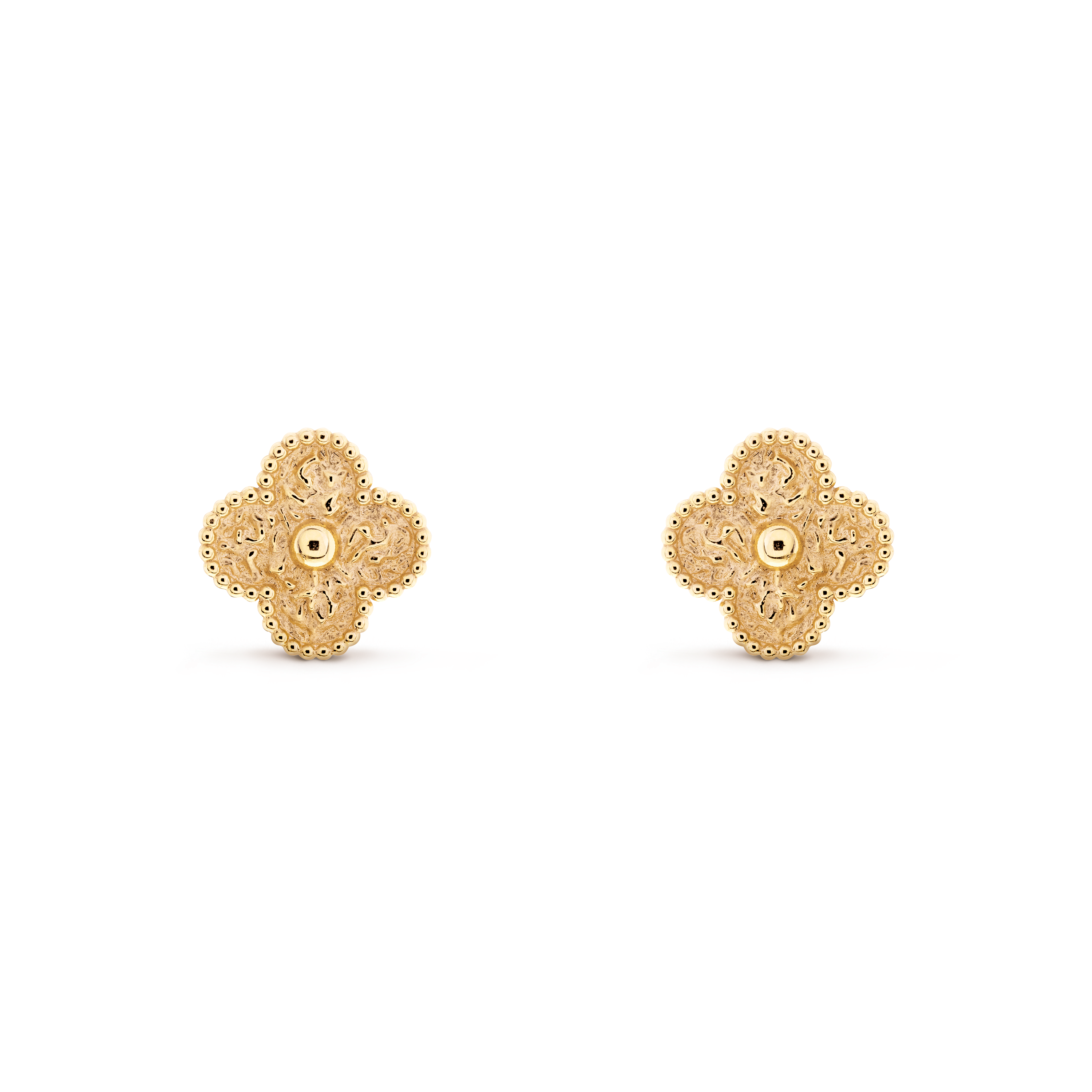 Van cleef rose gold earrings discount