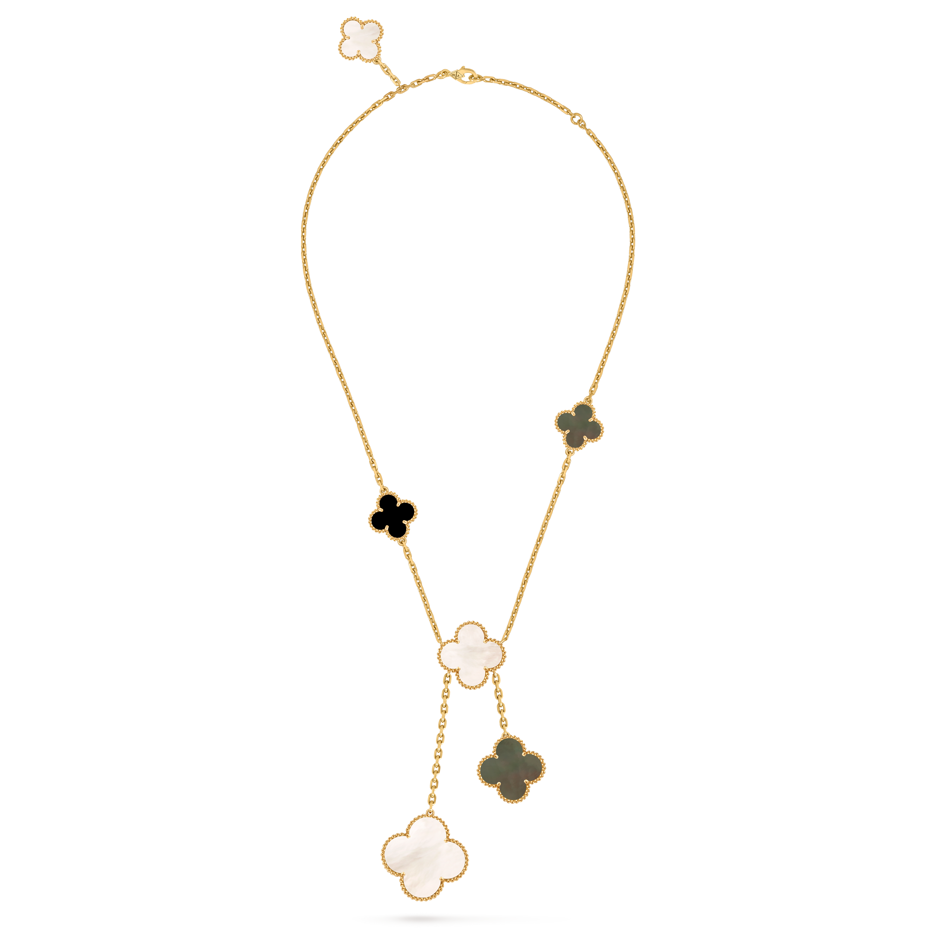 アルハンブラ　クローバー　オニキス　ゴールド　ネックレス　15mm Van Cleef & Arpels ヴァンクリーフ＆アーペル ネックレス