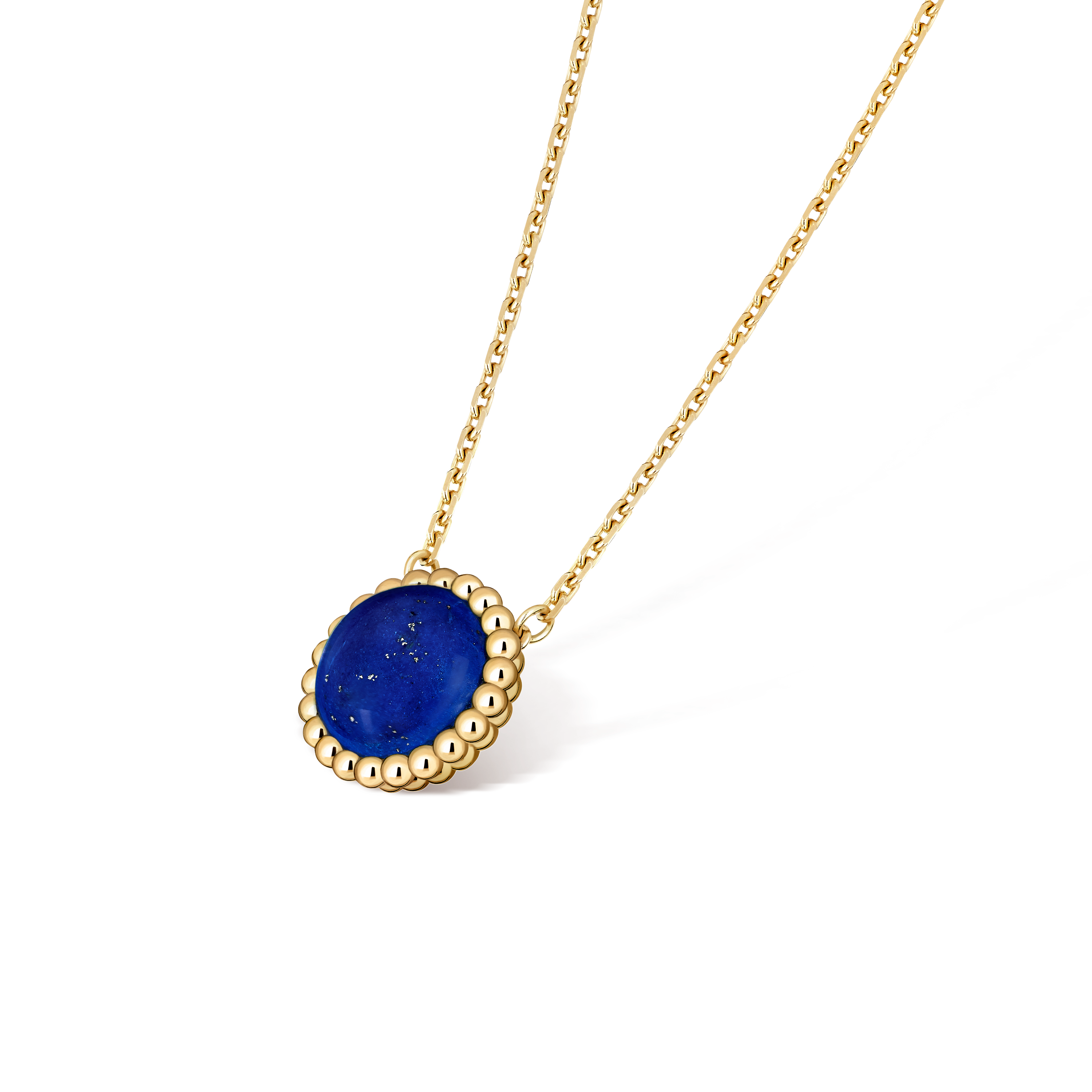 Perlée couleurs pendant, 18K yellow gold, Lapis Lazuli:  1 stone, Three Fourth, Jewelry Pendent - Van Cleef & Arpels