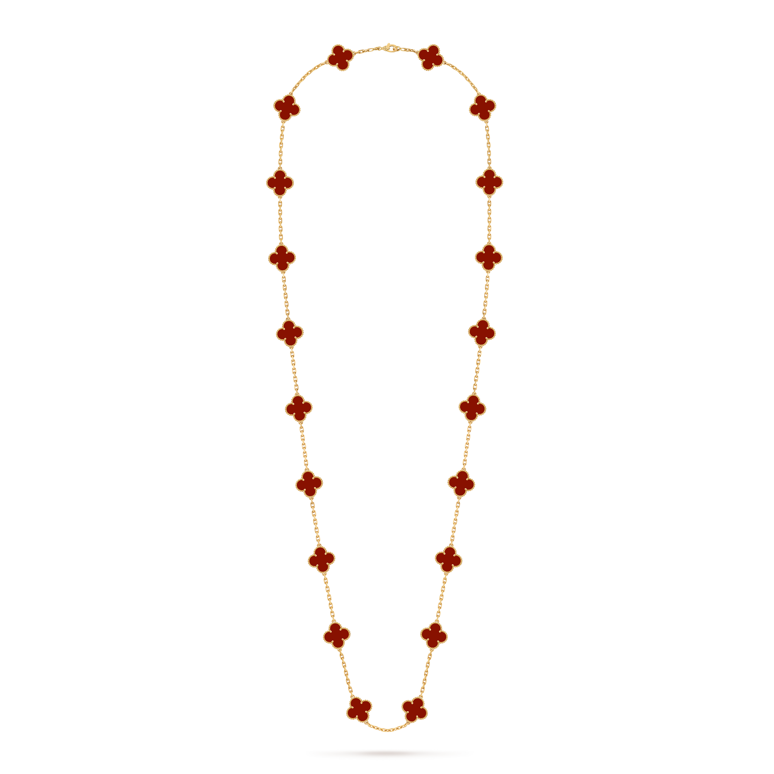 ヴィンテージ アルハンブラ ロングネックレス、20モチーフ 18K