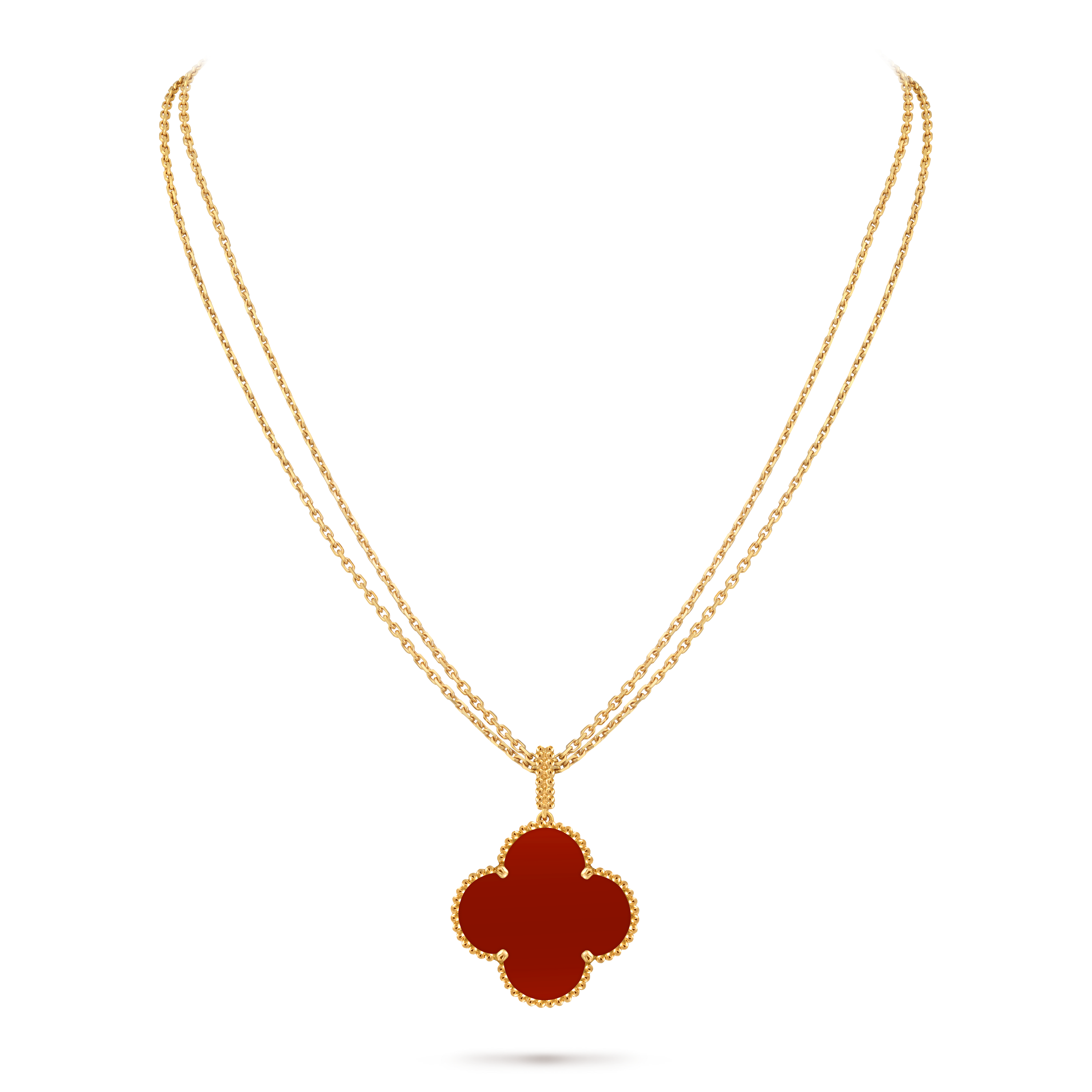 マジック アルハンブラ ロングネックレス、1モチーフ 18K