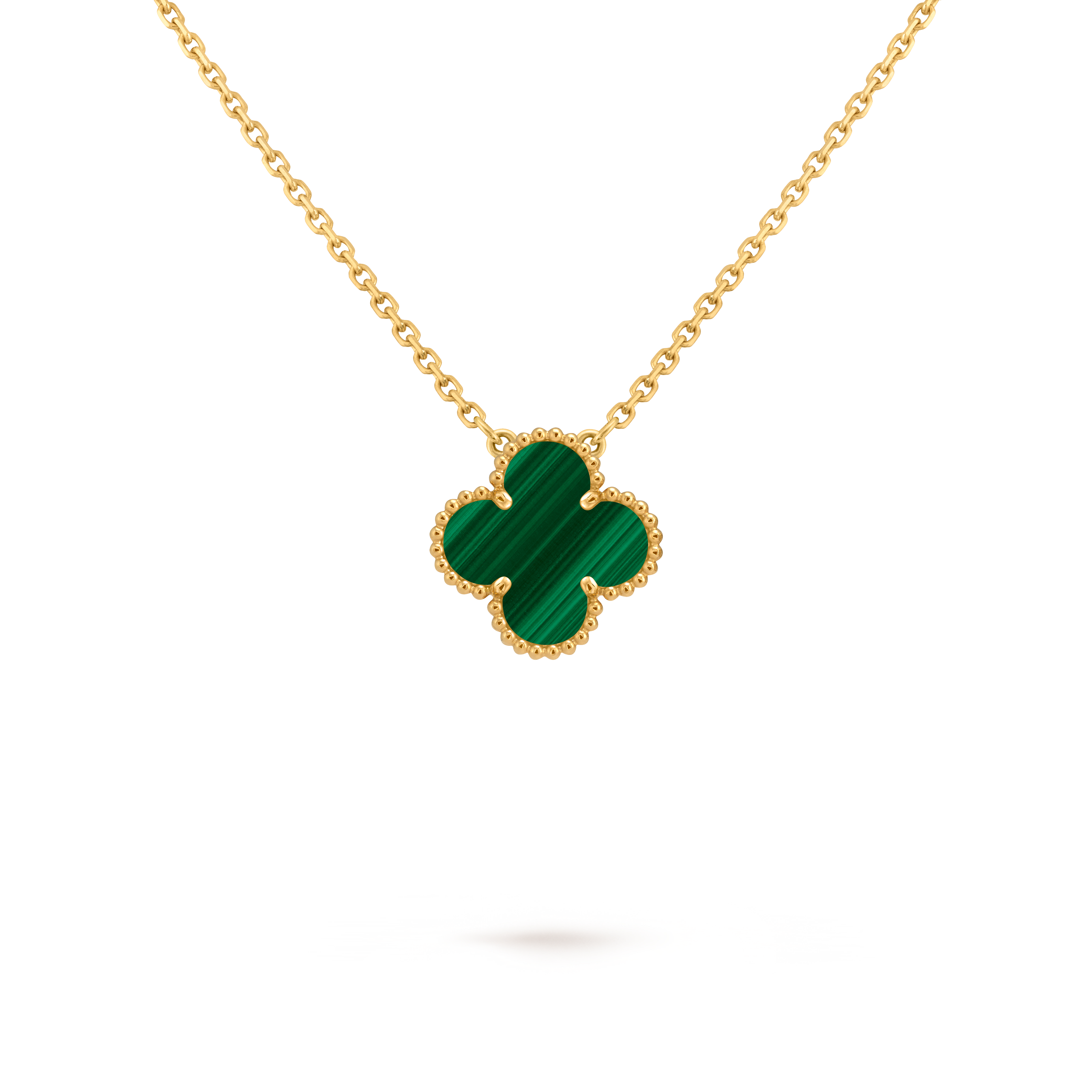 Vintage Alhambra pendant 18K yellow gold, Malachite - Van