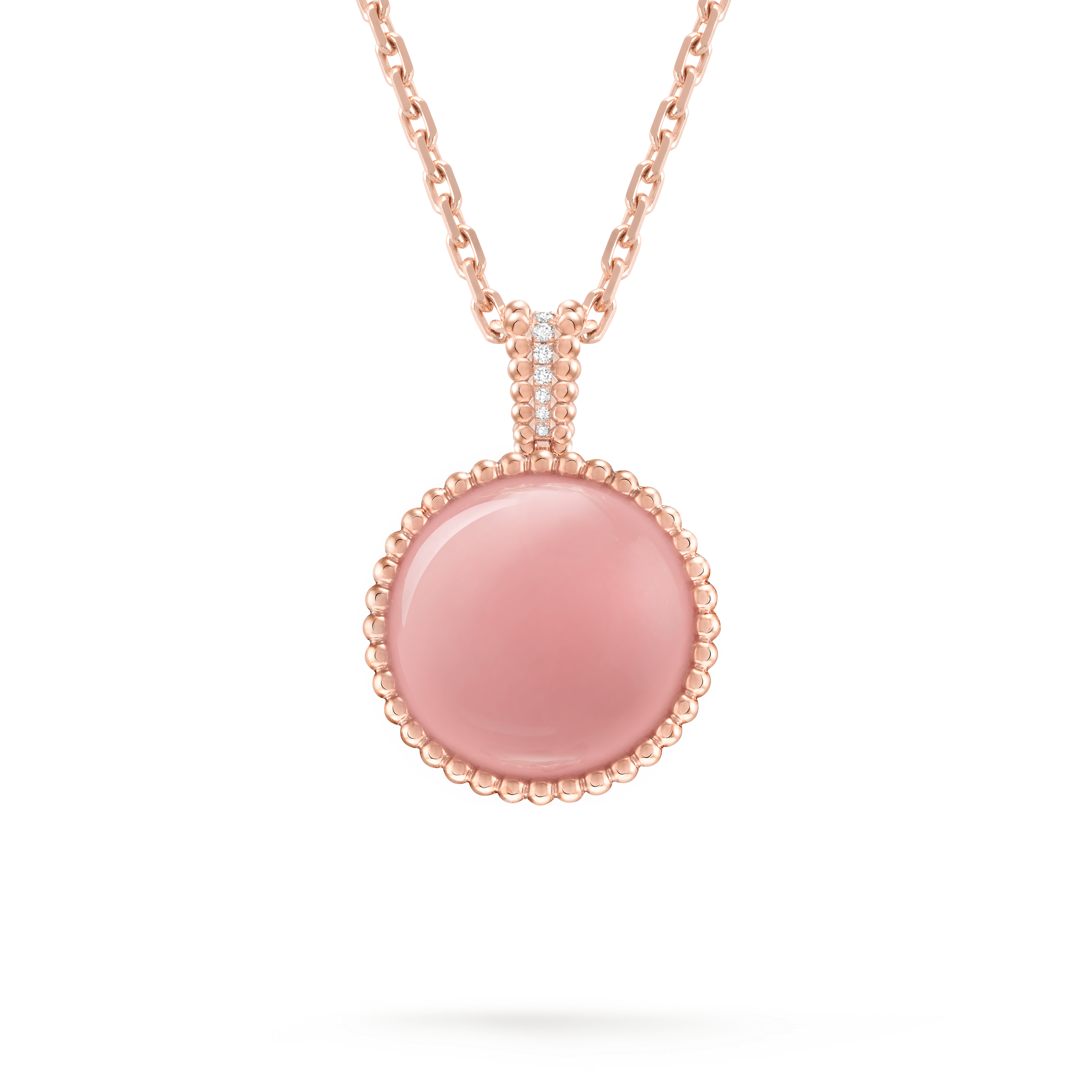 ペルレ シークレット ペンダント ウォッチ 18K ローズ ゴールド