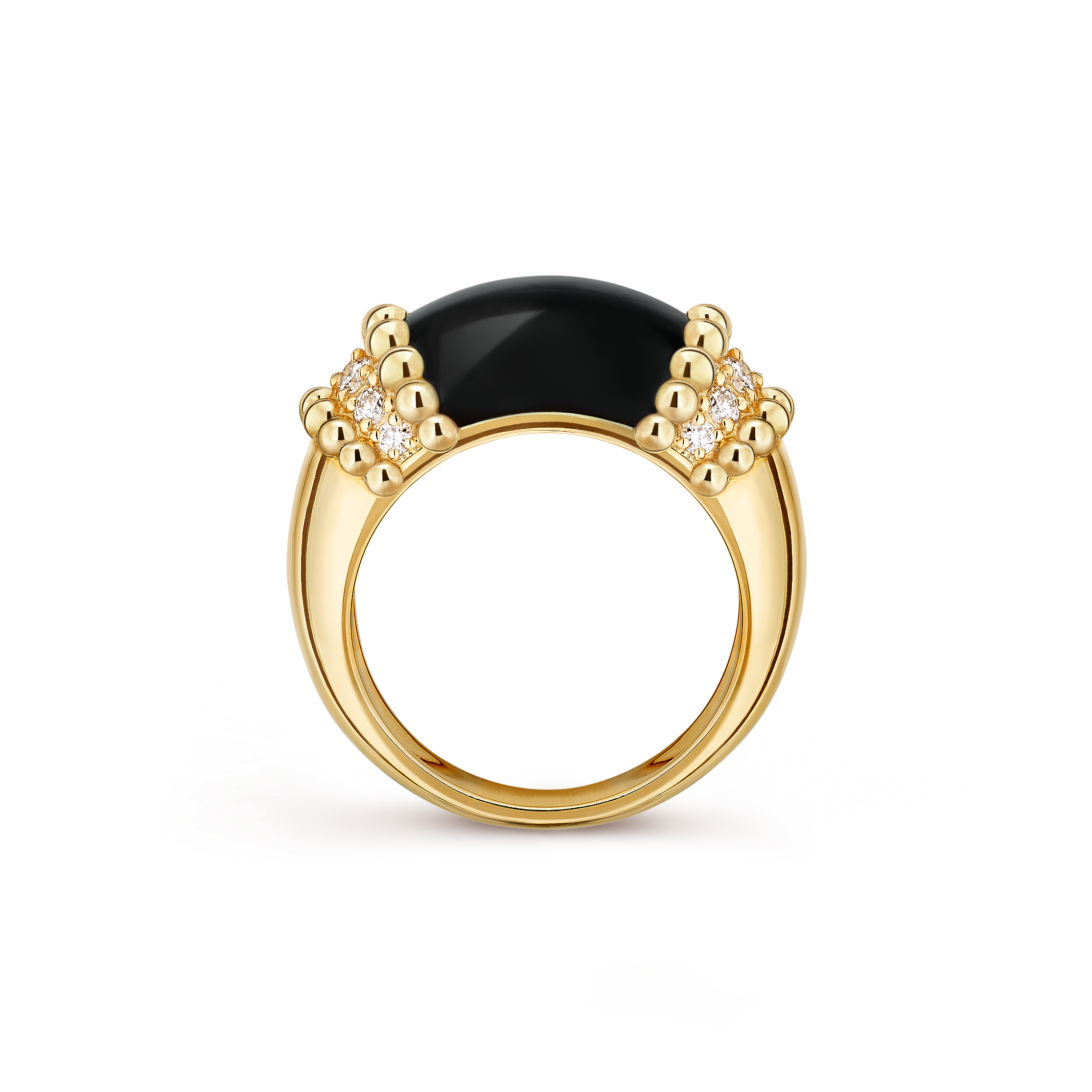 ペルレ クルール リング 18K イエローゴールド, オニキス