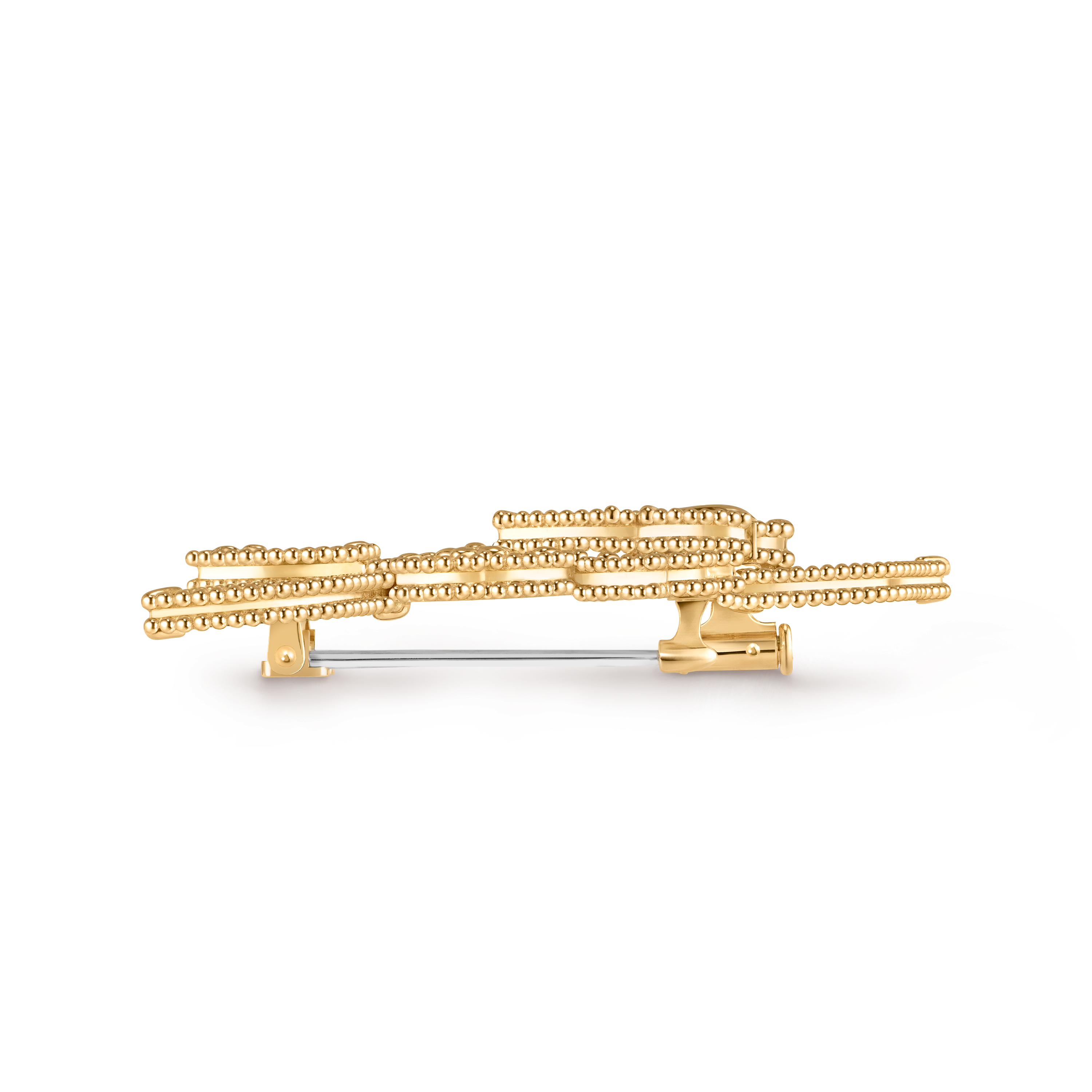 ラッキー スプリング パピヨン クリップ, 18K イエローゴールド, アゲート:  4 石, マザー オブ パール:  3 石, ラピスラズリ:  2 石, Profile, Jewelry Clip - ヴァン クリーフ&アーペル - Van Cleef & Arpels