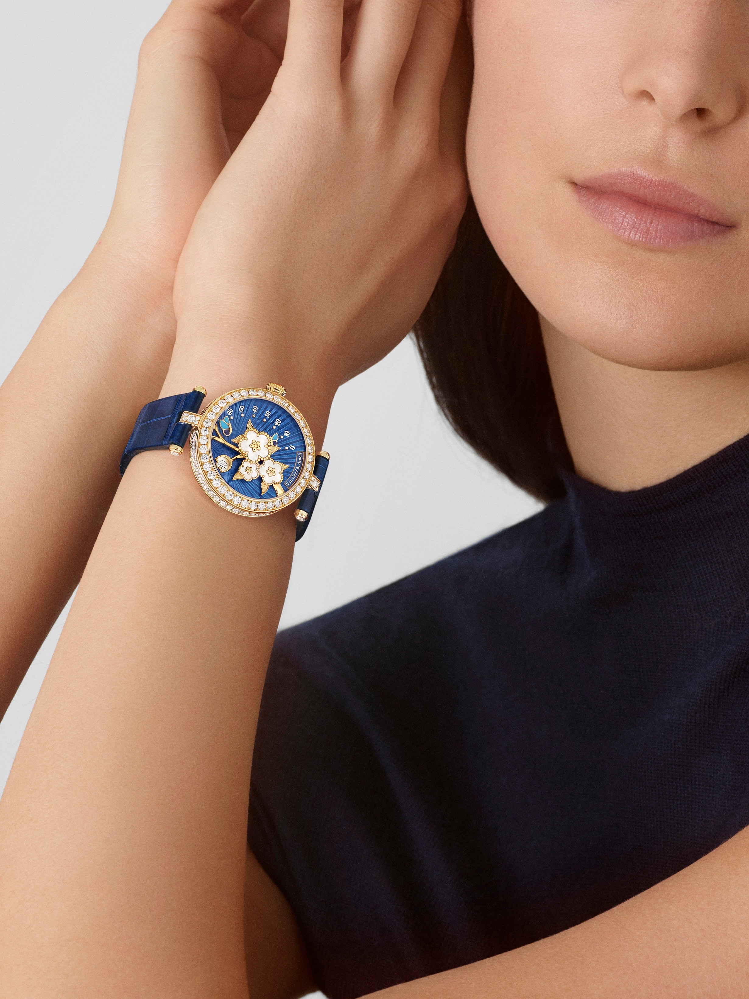 レディ ラッキー スプリング パピヨン ウォッチ 18K イエローゴールド