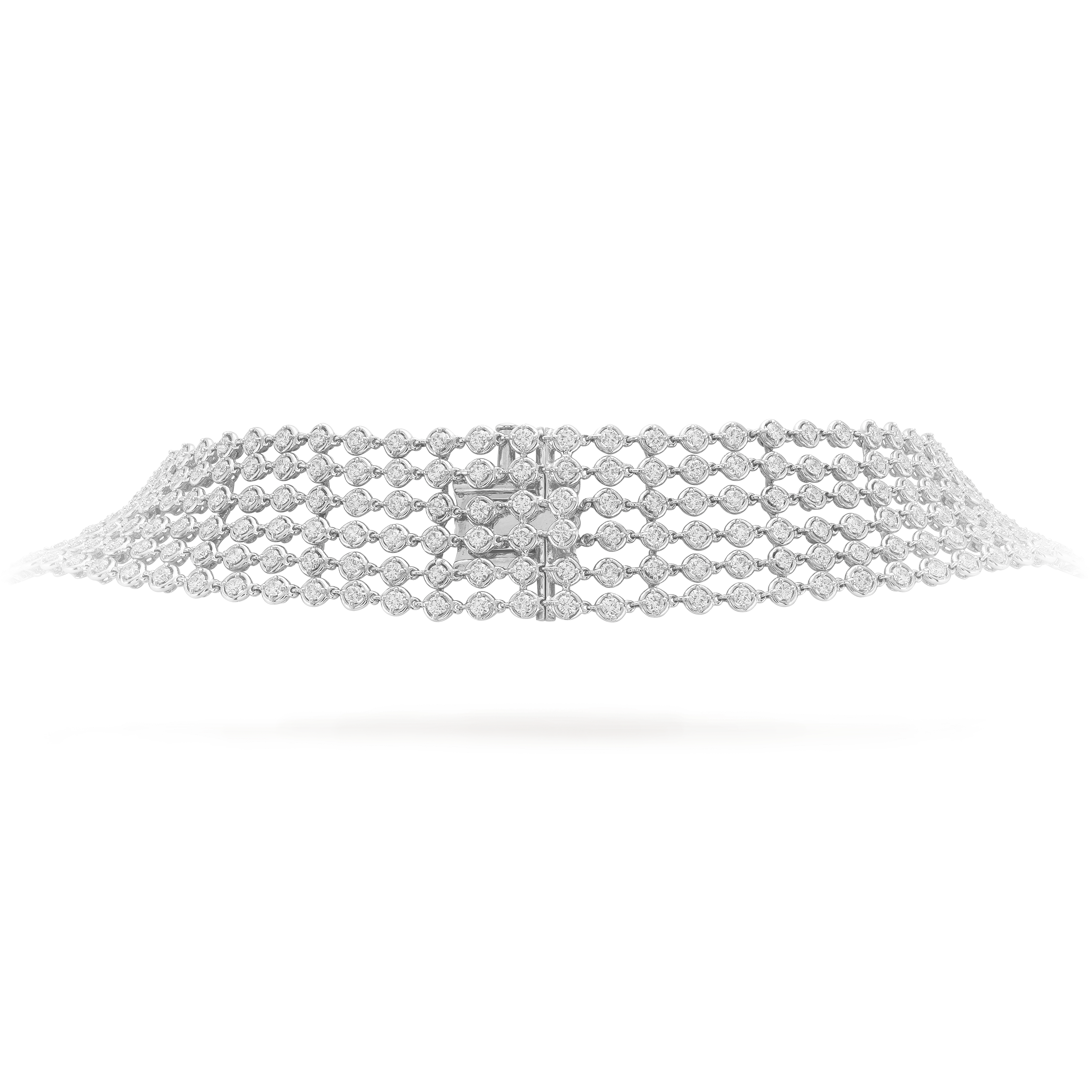 Collana Palmyre, Oro bianco 750/1000, Diamante:  384 pietre,  39.44 carati, Detail, High Jewelry Necklace - Van Cleef & Arpels