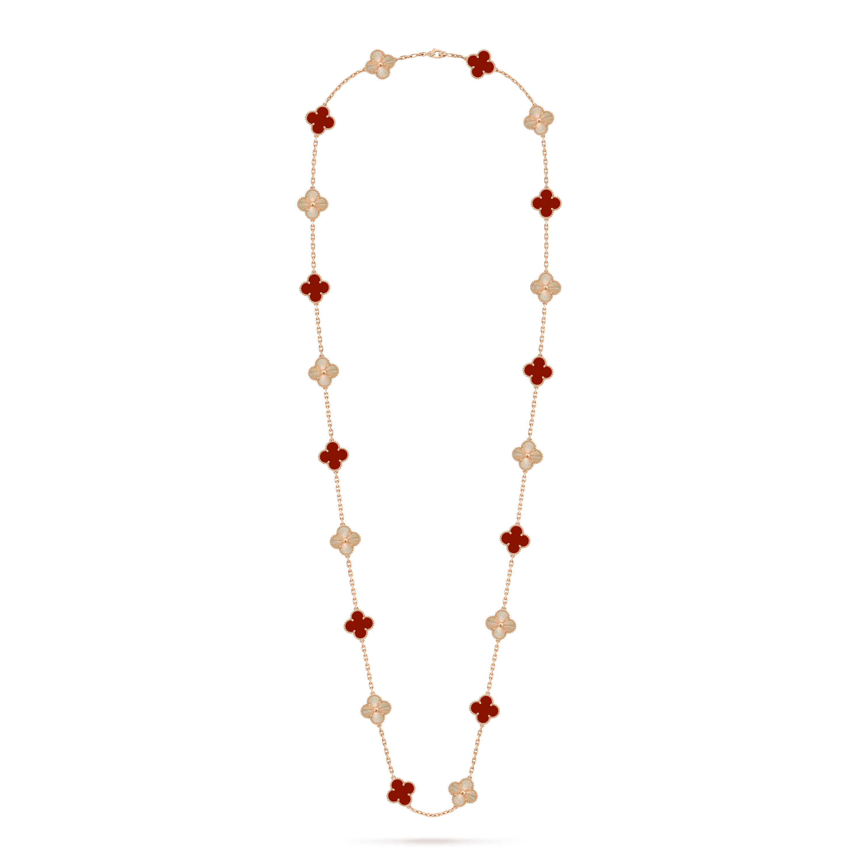 VanCleef&Arpels ヴィンテージアルハンブラカーネリアン 新品未使用 ヴィンテージ アルハンブラ ブレスレット、5モチーフ 18K ローズ