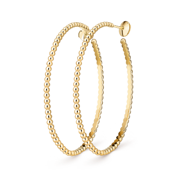 VCARP7RZ00 - ペルレ ゴールドパール フープピアス、ラージモデル