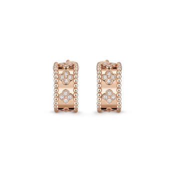 VCARO2MK00 - Perlée clovers hoop earrings