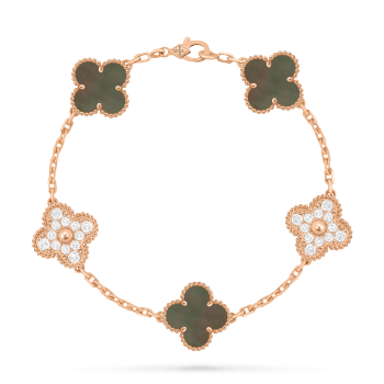 VCARP2R100 - Bracelet Vintage Alhambra 5 motifs