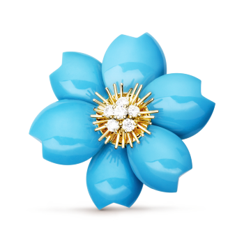 VCARA54100 - Rose de Noël clip, medium model