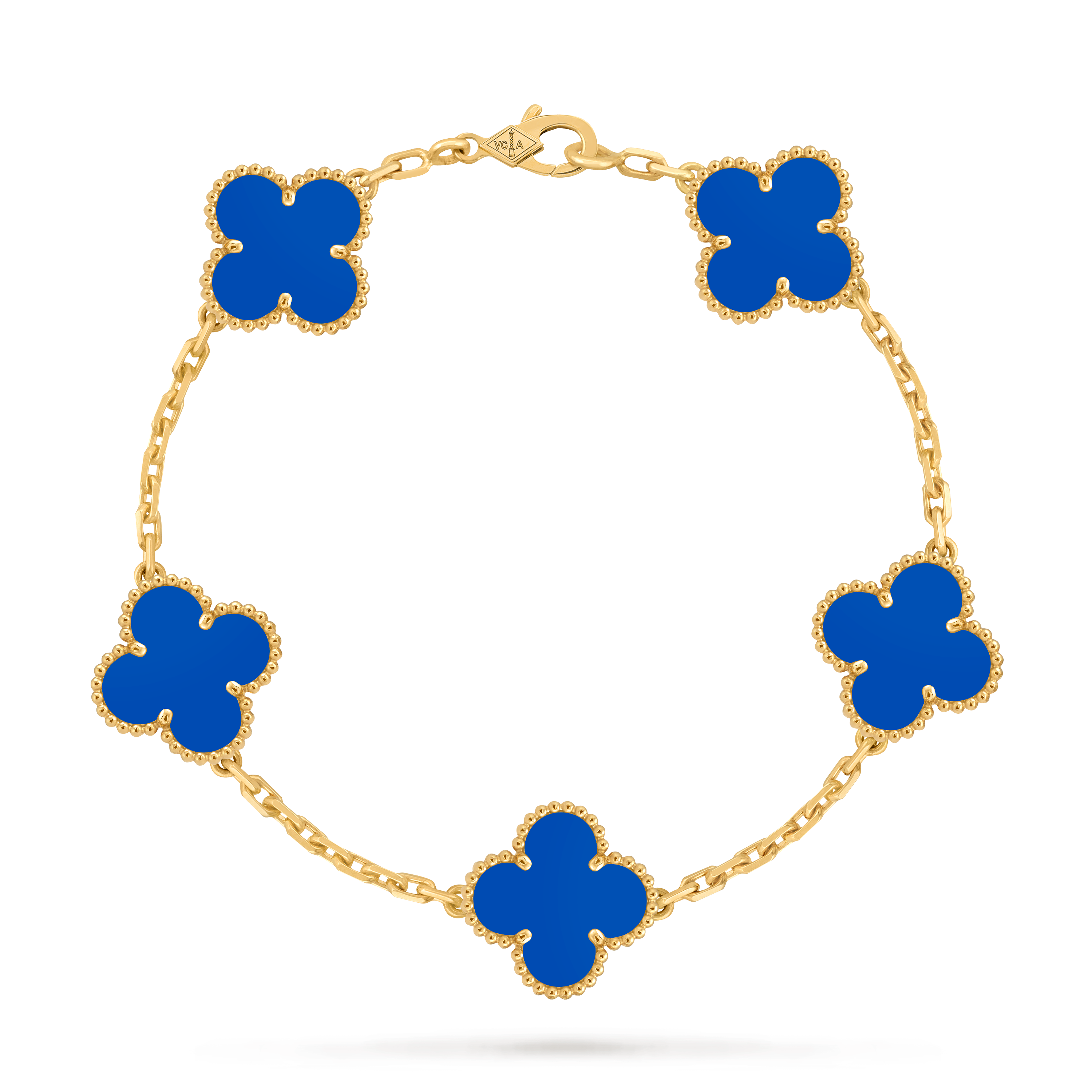新品Van Cleef & Arpels 5モチーフ ブレスレット ヴィンテージ アルハンブラ ブレスレット、5モチーフ 18K