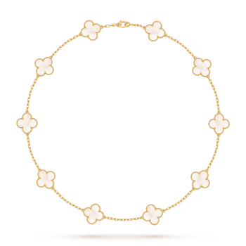 VCARA42800 - Vintage Alhambra項鍊,10枚四葉幸運圖騰 VCARA42800 - Vintage Alhambra項鍊,10枚四葉幸運圖騰
