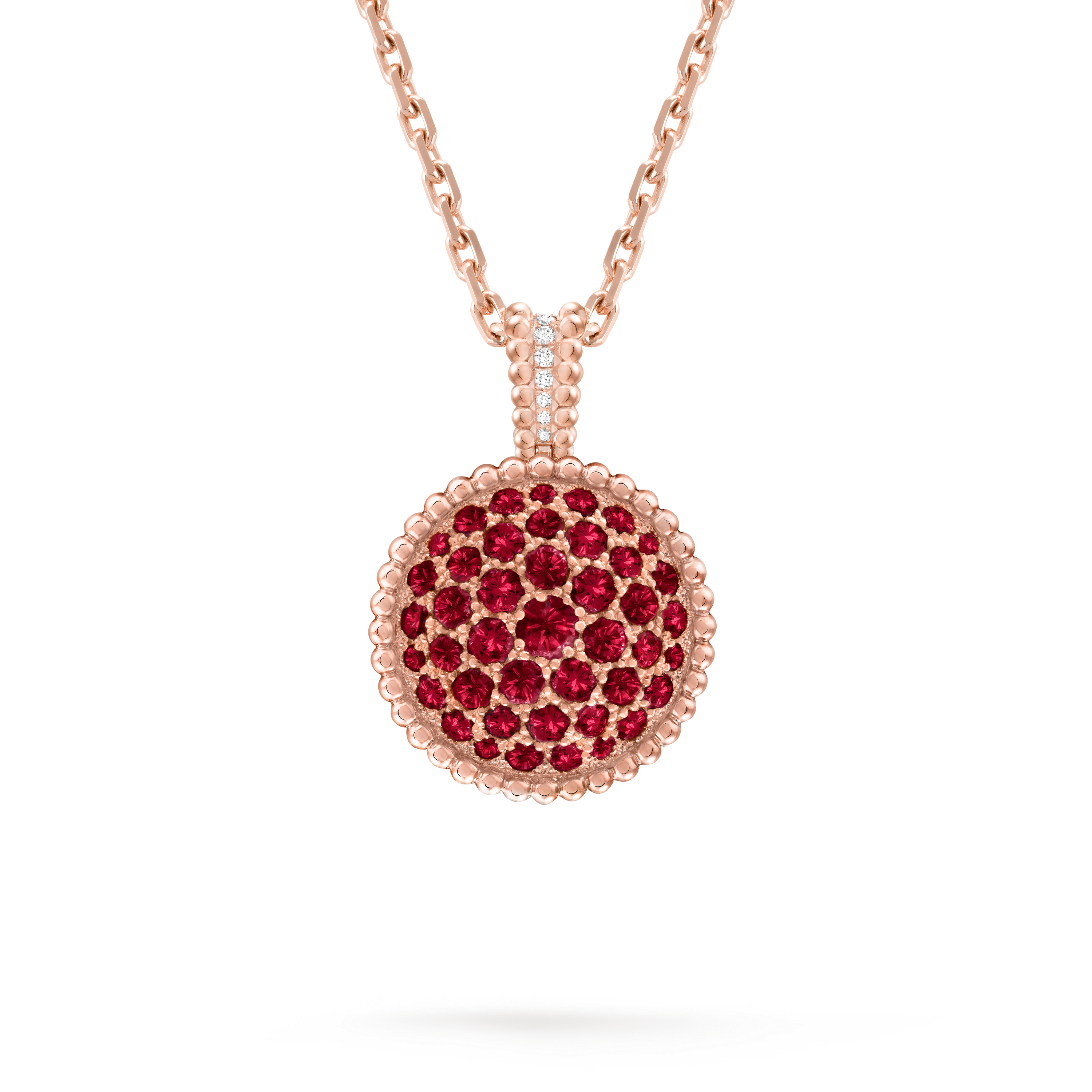 ペルレ シークレット ペンダント ウォッチ 18K ローズ ゴールド