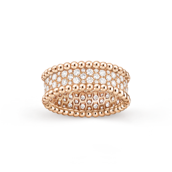 VCARN9WE00 - Perlée diamonds ring, 3 rows