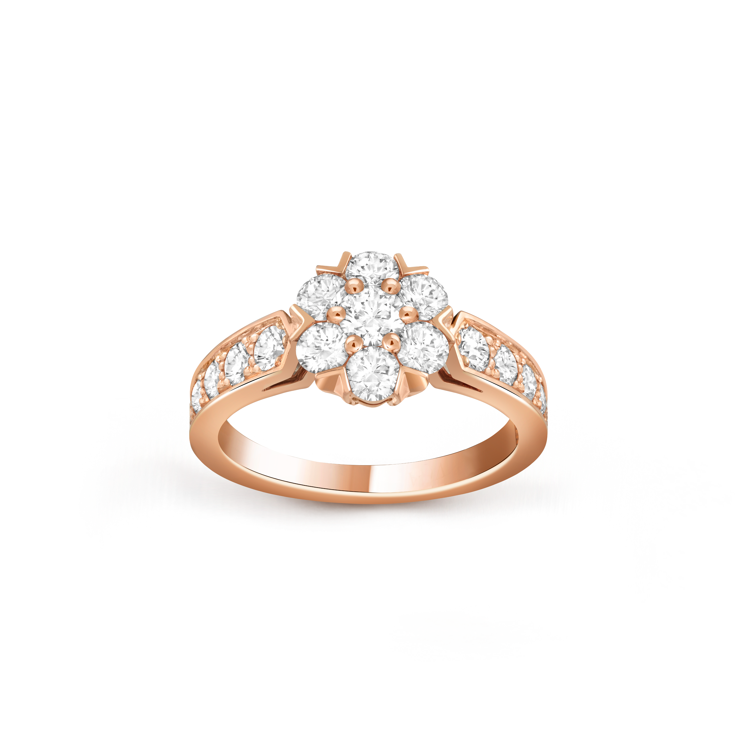 Fleurette ring 18K rose gold Diamond Van Cleef Arpels