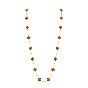 ヴァンクリーフアーベル ヴィンテージ アルハンブラ ペンダント　タイガーズアイ Vintage Alhambra pendant 18K yellow gold, Tiger Eye - Van