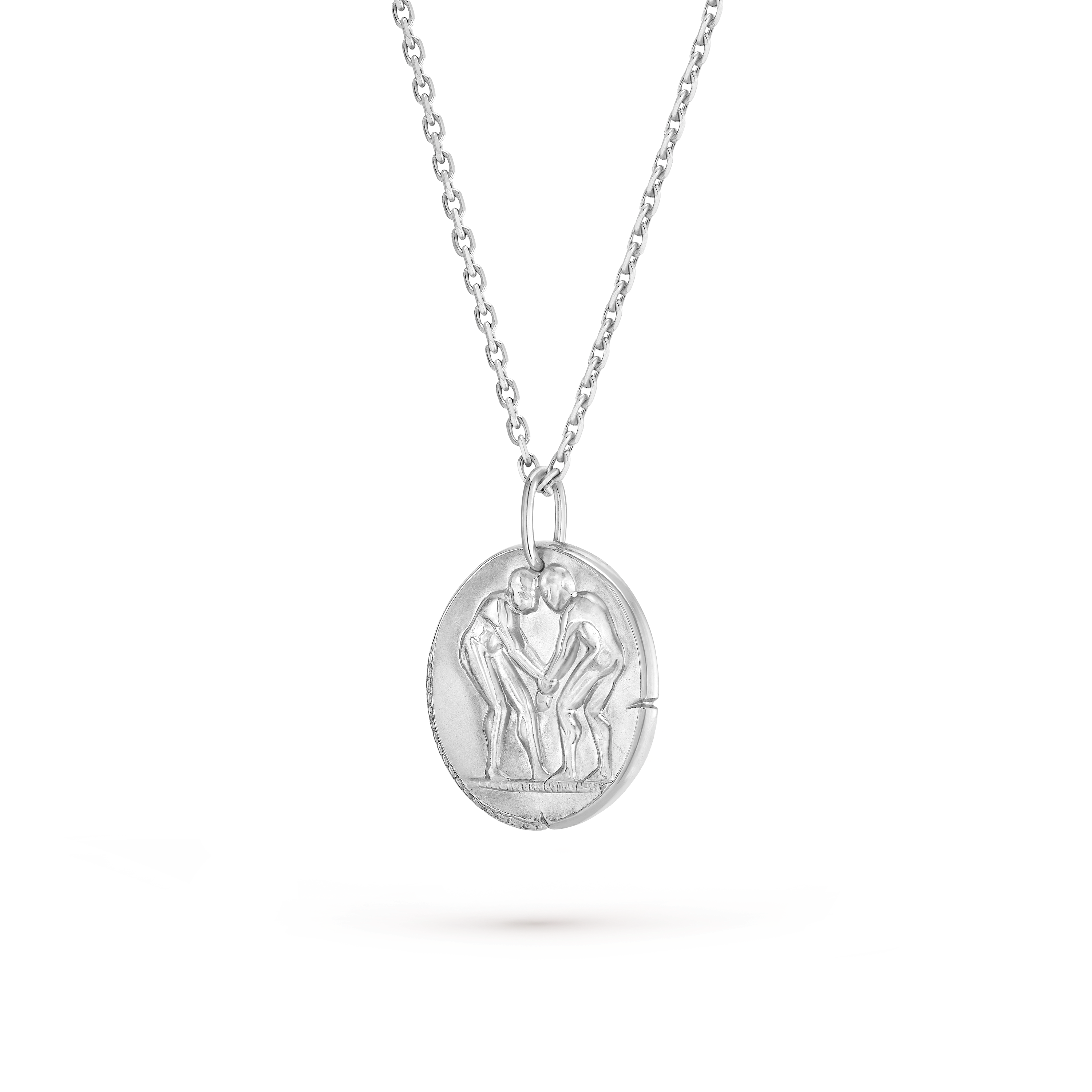 Zodiaque medal Geminorum (Gemini), 18K white gold, Three Fourth, Jewelry Pendent - Van Cleef & Arpels
