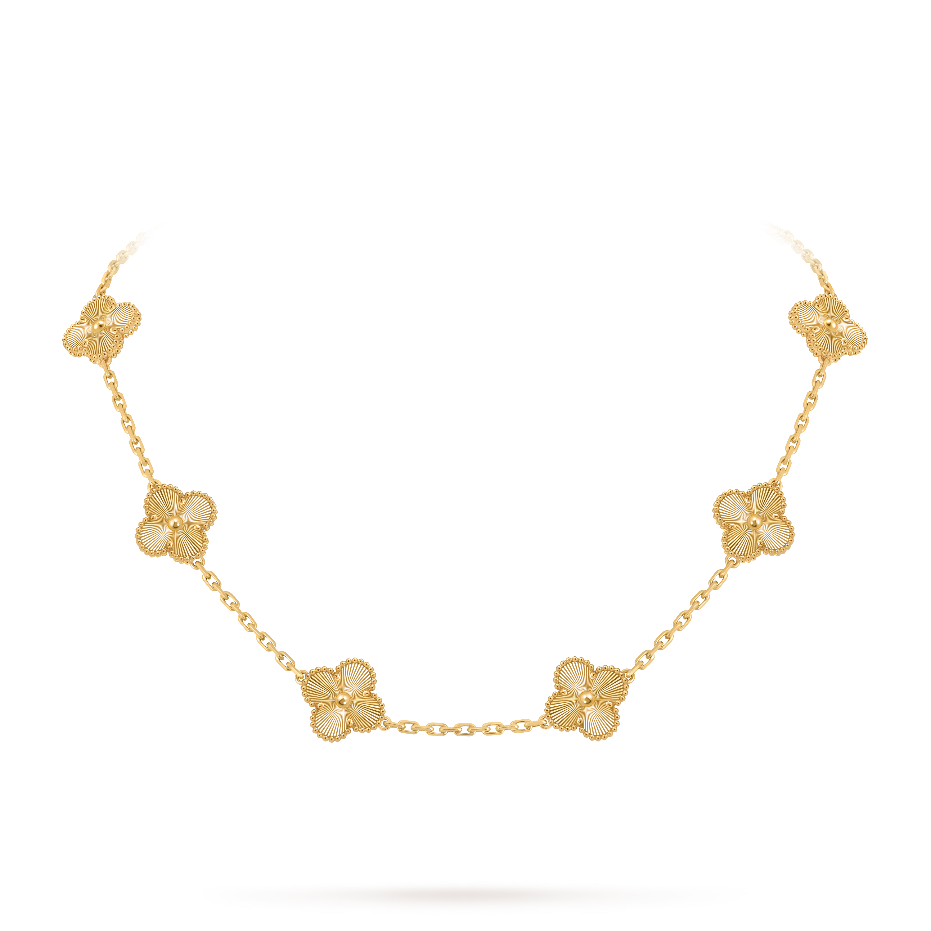 ヴィンテージ アルハンブラ ネックレス、10モチーフ 18K