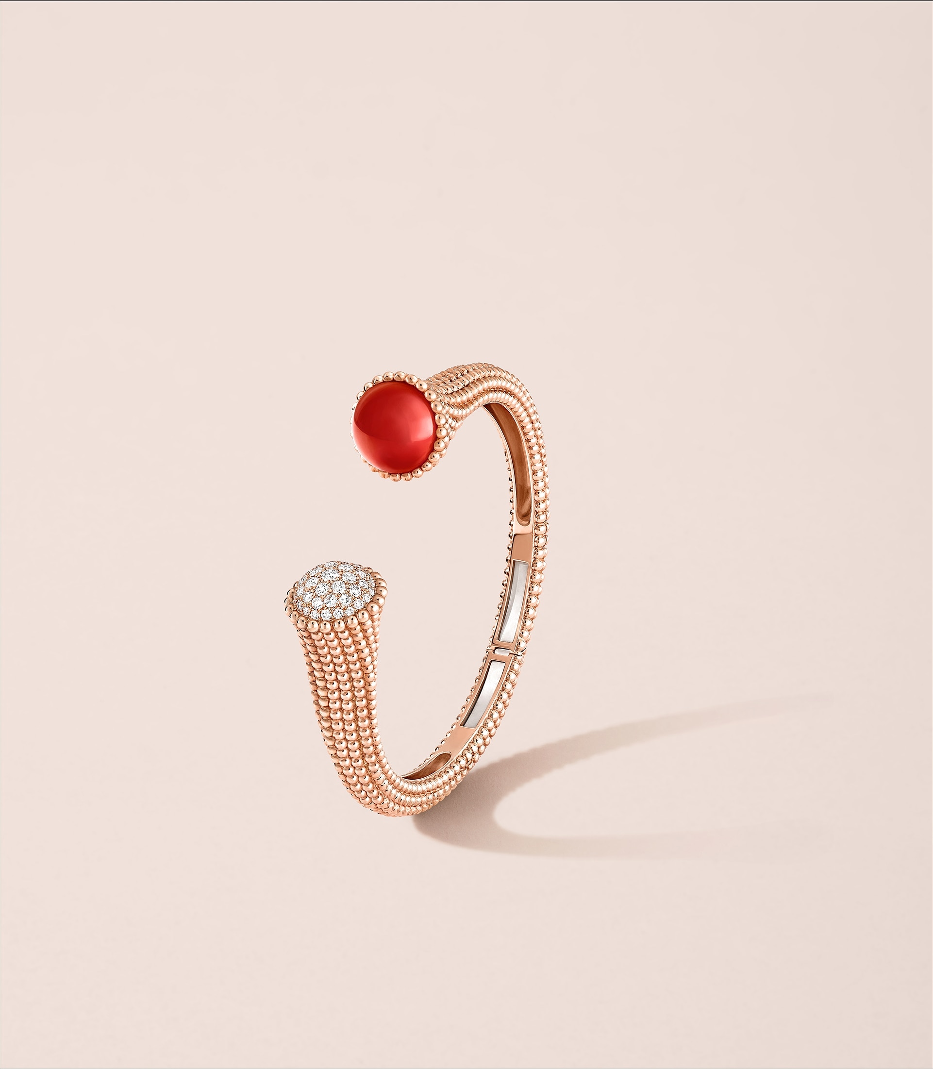 ペルレ クルール ブレスレット、ミディアムモデル 18K ローズ ペルレ クルール ブレスレット、ミディアムモデル 18K ローズ