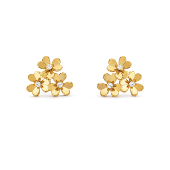 VCARP2DV00 - Frivole earrings, 3 flowers, mini model