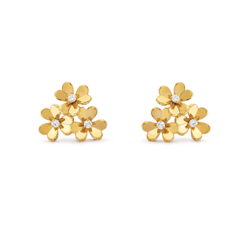 Frivole earrings small model 18K yellow gold Diamond Van Cleef Arpels
