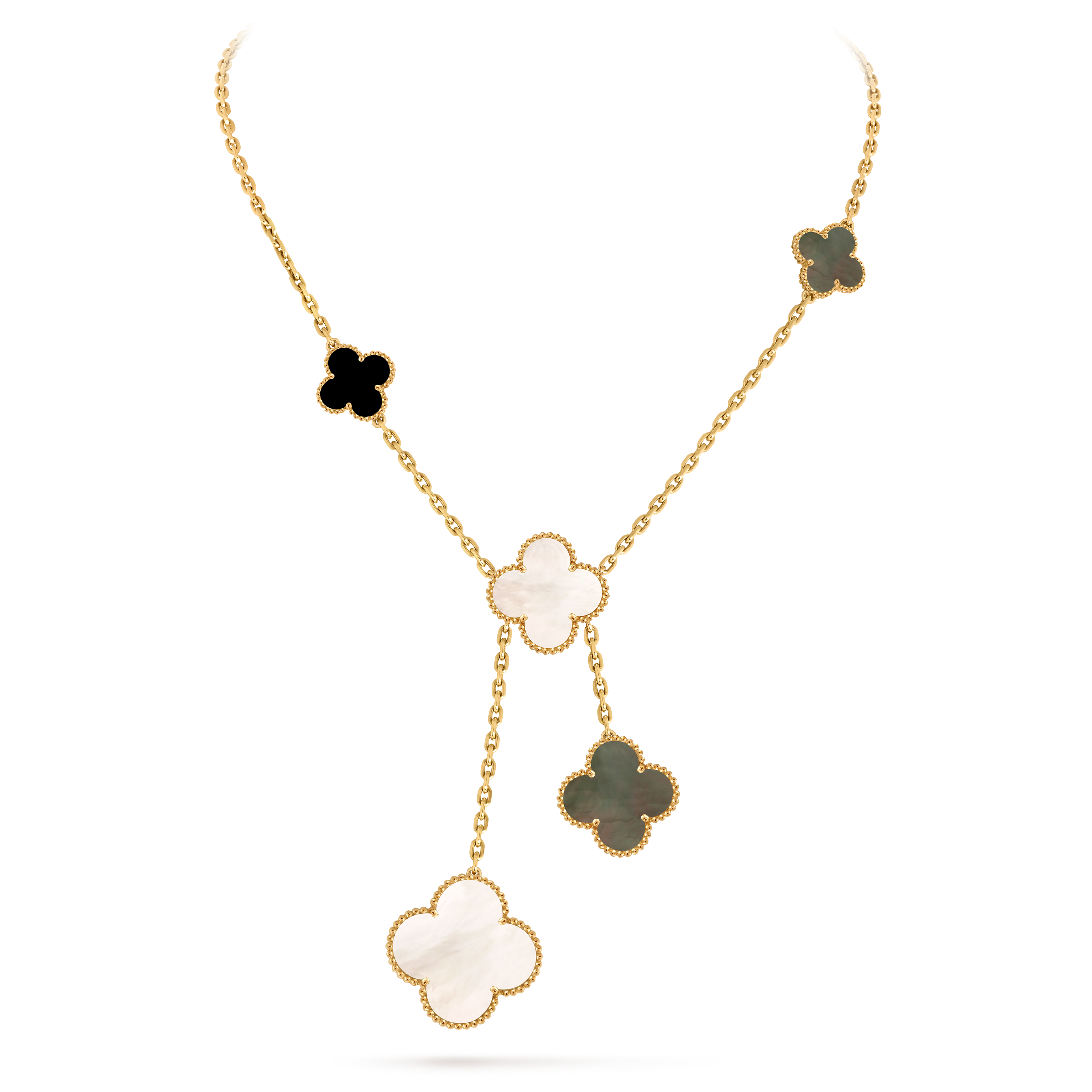 マジック アルハンブラ ネックレス、6モチーフ 18K イエロー